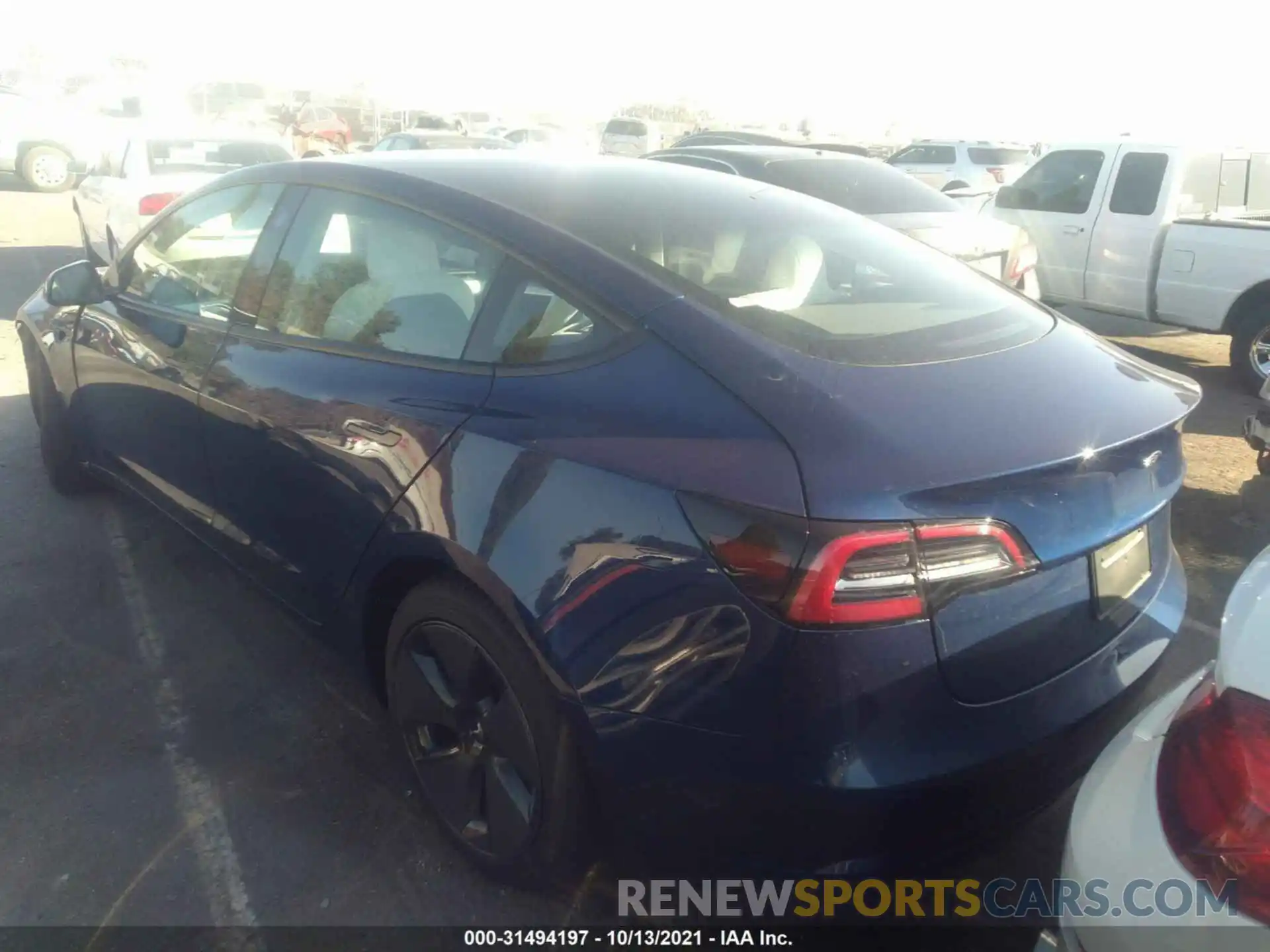 3 Photograph of a damaged car 5YJ3E1EA1MF987432 TESLA MODEL 3 2021