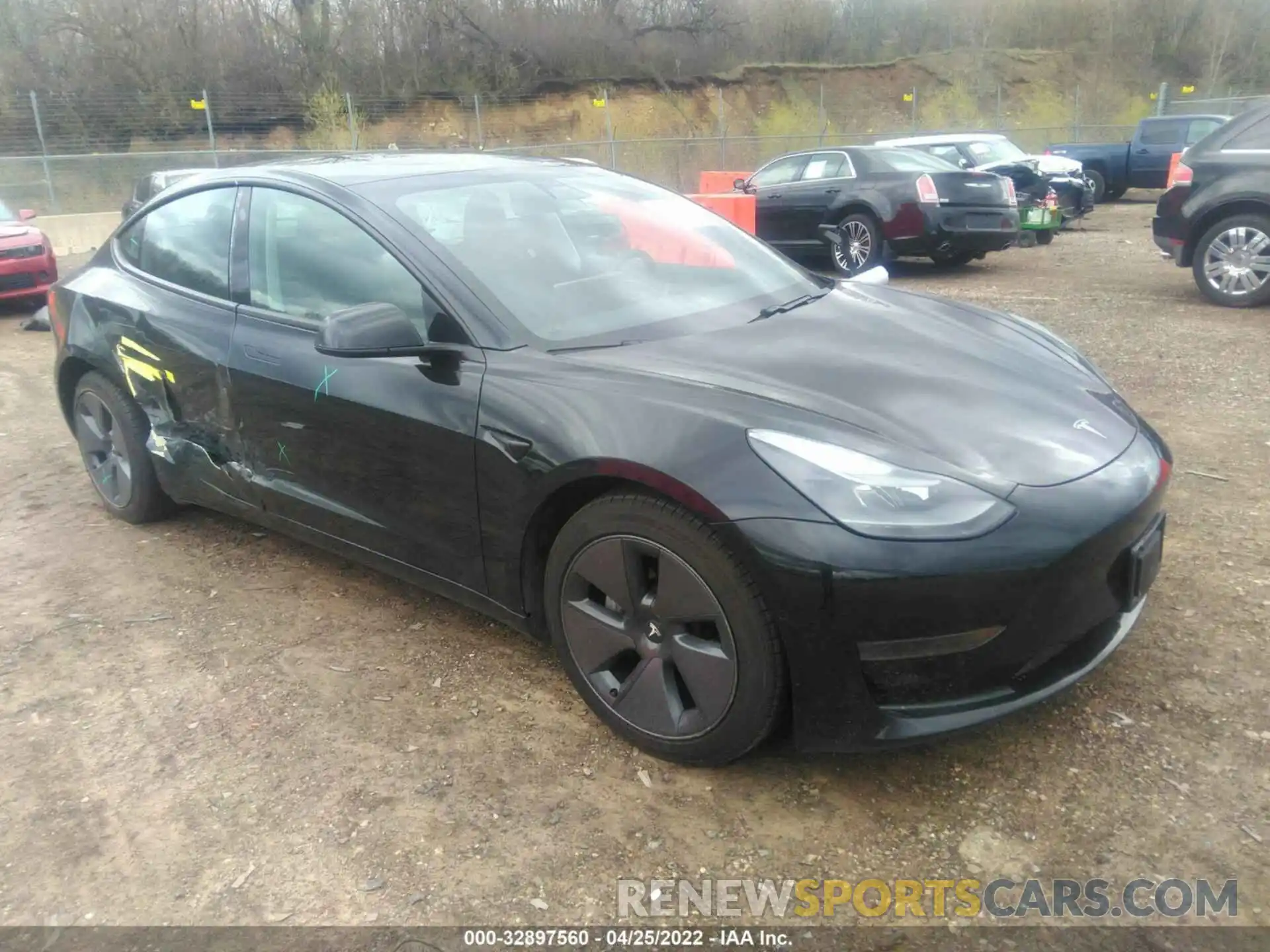 1 Photograph of a damaged car 5YJ3E1EA1MF991335 TESLA MODEL 3 2021