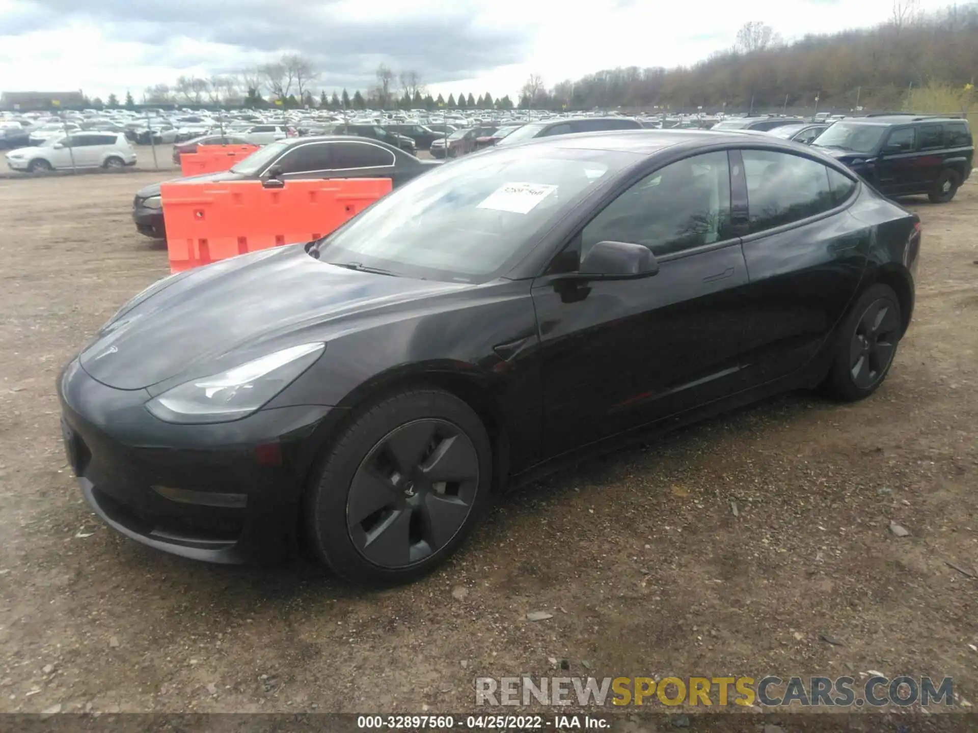 2 Photograph of a damaged car 5YJ3E1EA1MF991335 TESLA MODEL 3 2021