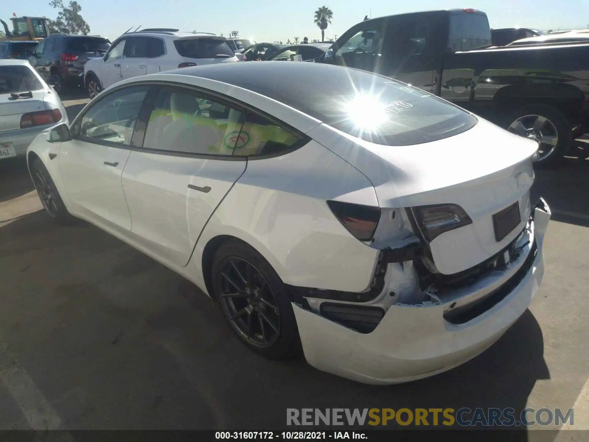 3 Photograph of a damaged car 5YJ3E1EA2MF000868 TESLA MODEL 3 2021