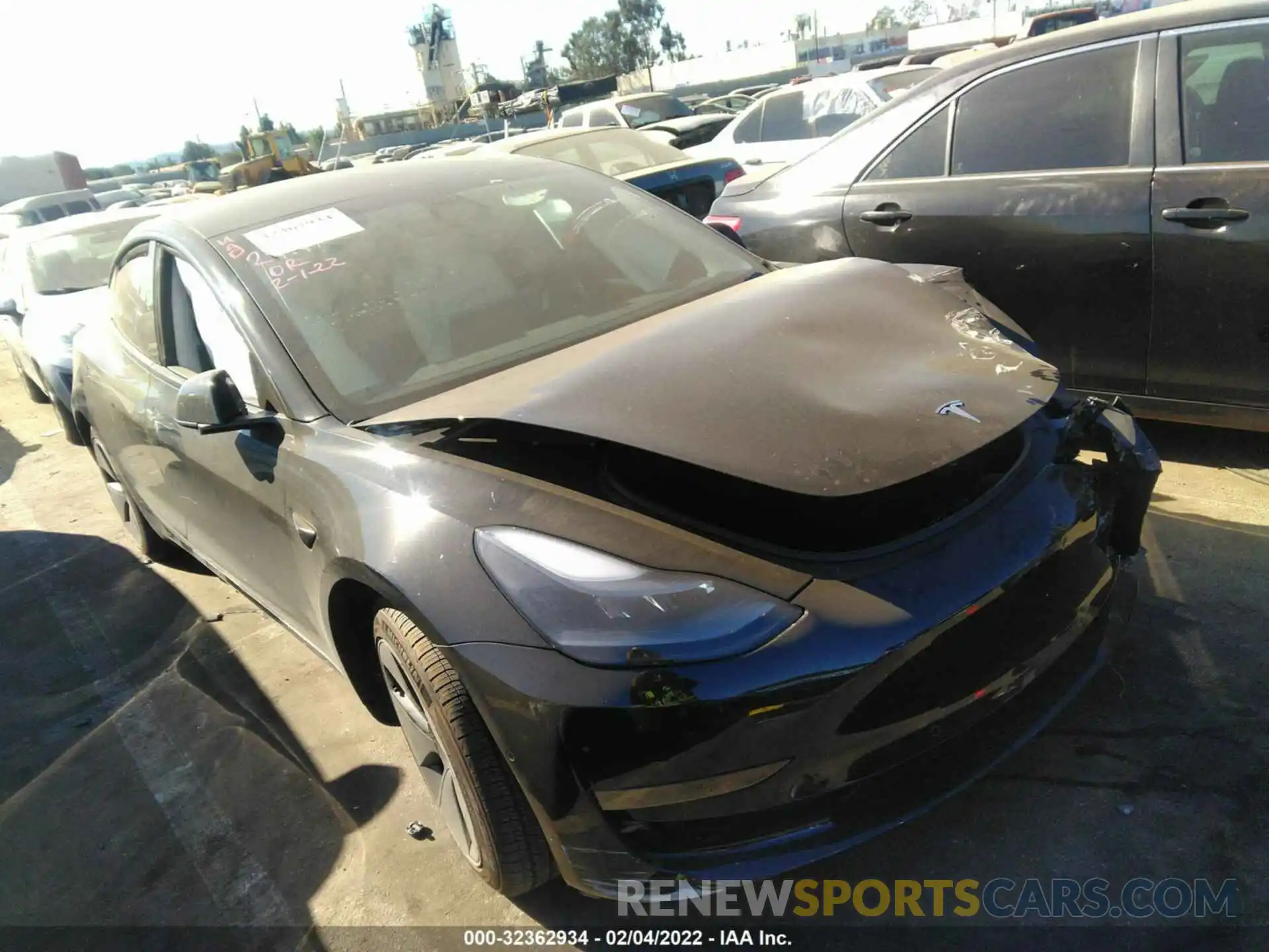 1 Photograph of a damaged car 5YJ3E1EA2MF001194 TESLA MODEL 3 2021