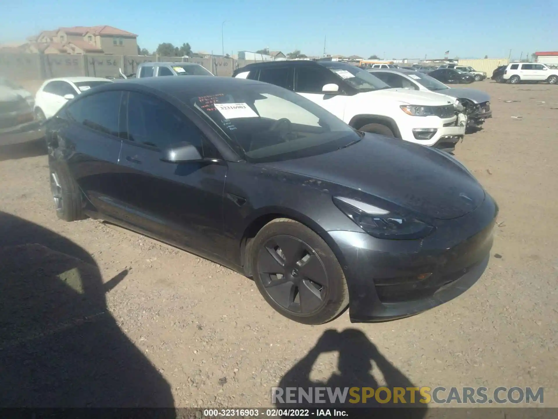 1 Photograph of a damaged car 5YJ3E1EA2MF001857 TESLA MODEL 3 2021