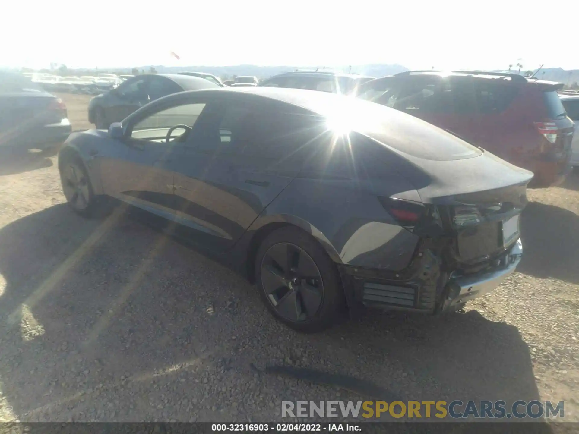 3 Photograph of a damaged car 5YJ3E1EA2MF001857 TESLA MODEL 3 2021