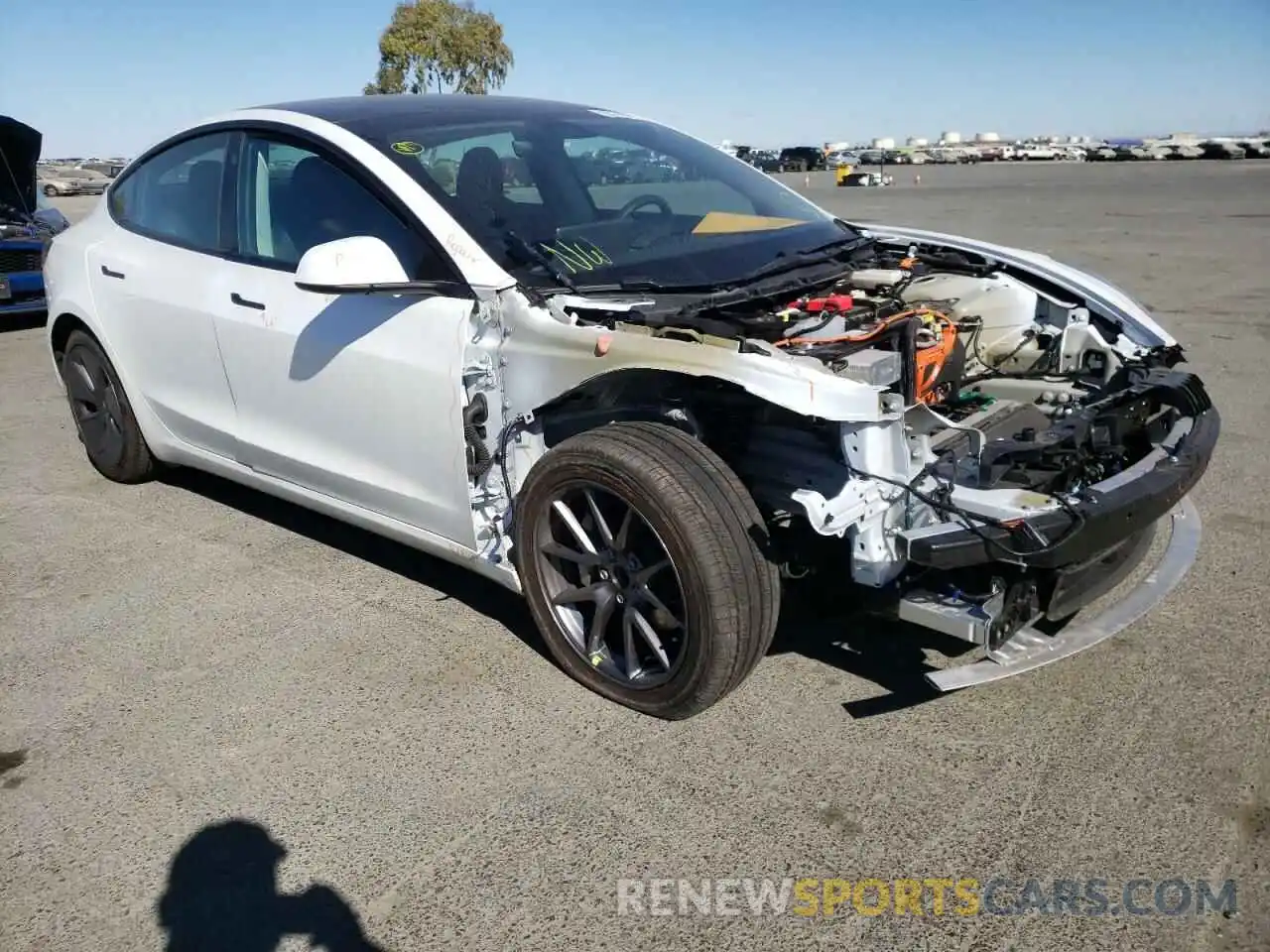 1 Photograph of a damaged car 5YJ3E1EA2MF009585 TESLA MODEL 3 2021