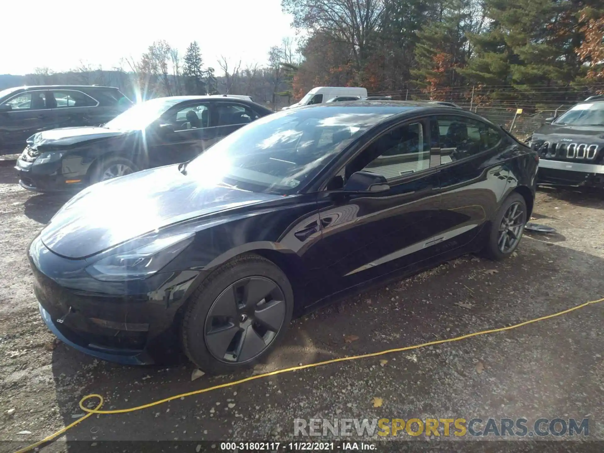 2 Photograph of a damaged car 5YJ3E1EA2MF013569 TESLA MODEL 3 2021