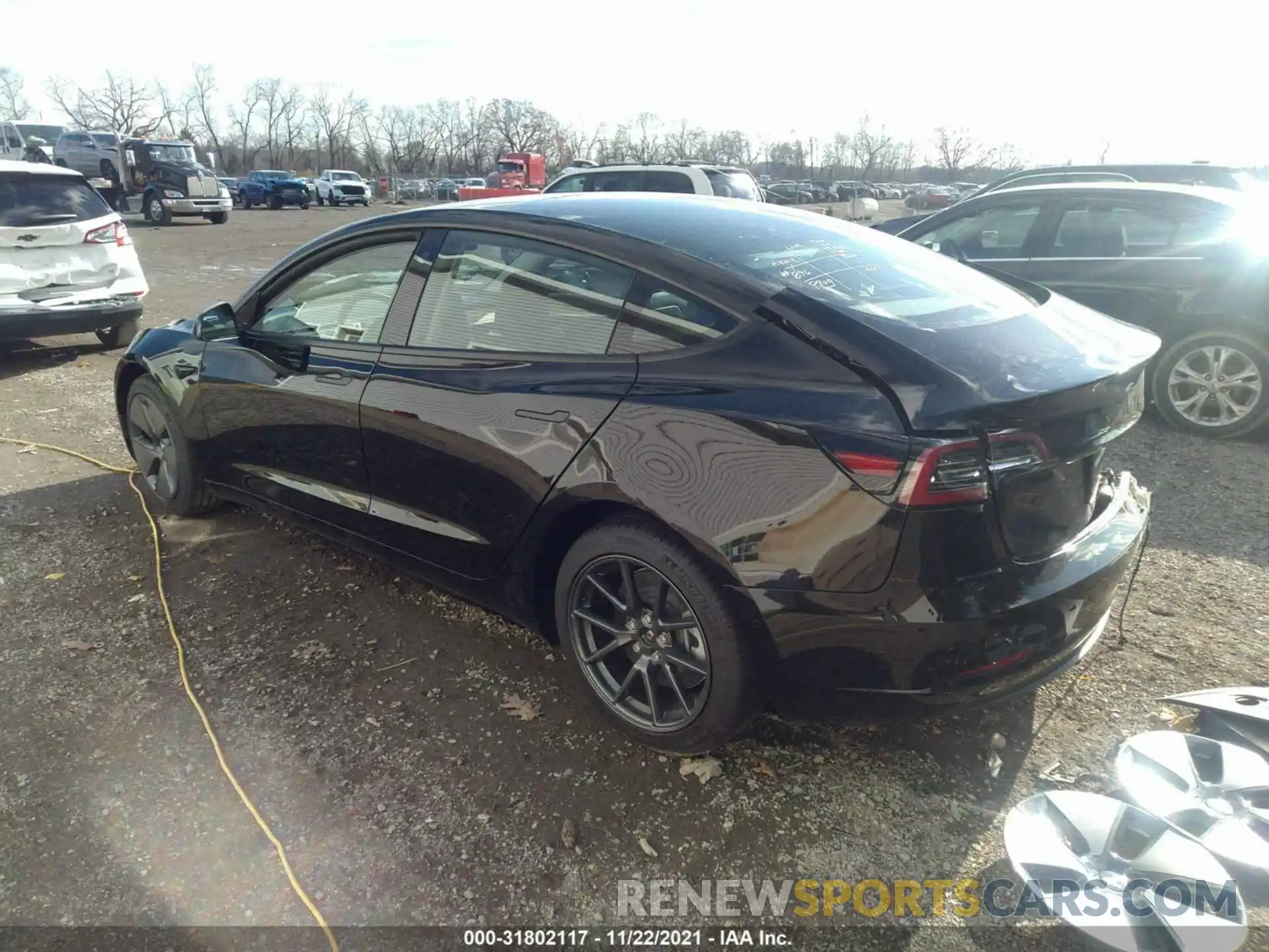 3 Photograph of a damaged car 5YJ3E1EA2MF013569 TESLA MODEL 3 2021