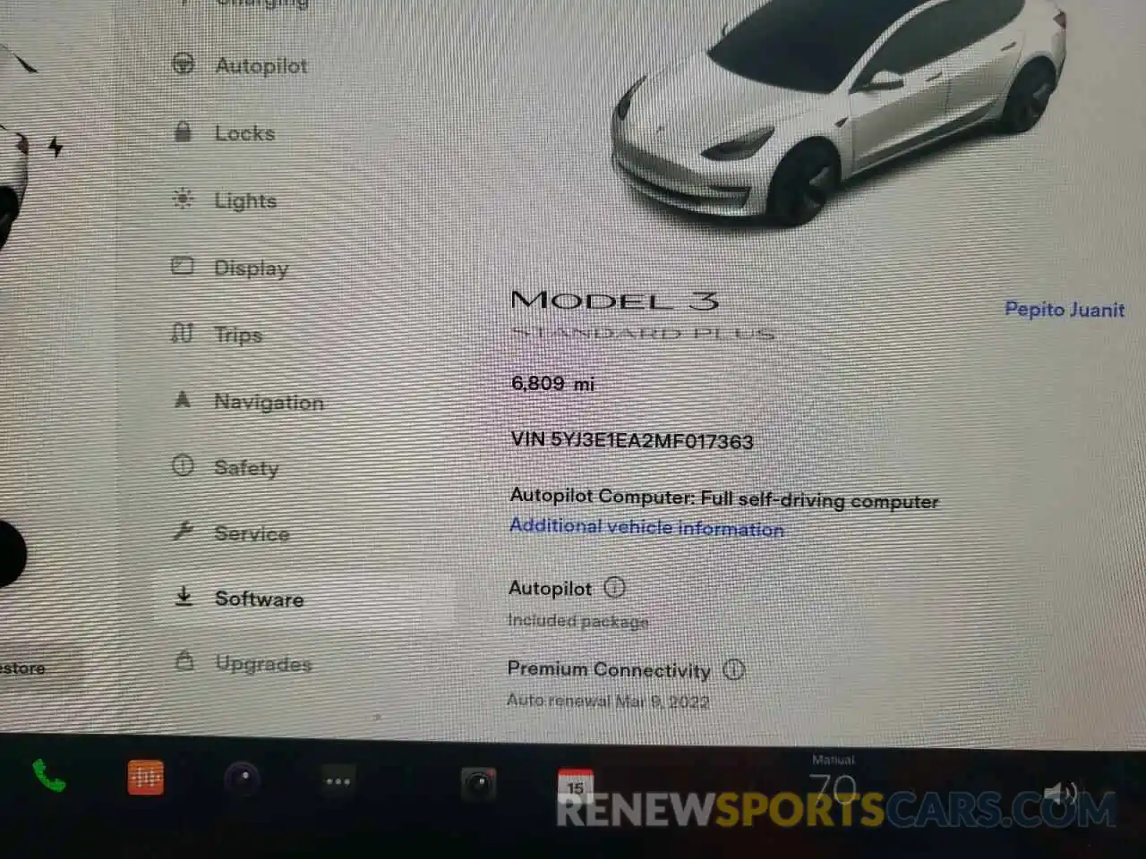 8 Photograph of a damaged car 5YJ3E1EA2MF017363 TESLA MODEL 3 2021