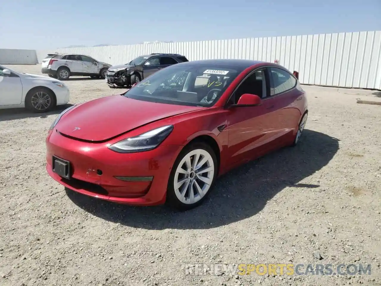 2 Photograph of a damaged car 5YJ3E1EA2MF017900 TESLA MODEL 3 2021