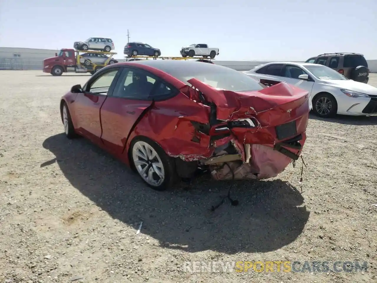 3 Photograph of a damaged car 5YJ3E1EA2MF017900 TESLA MODEL 3 2021