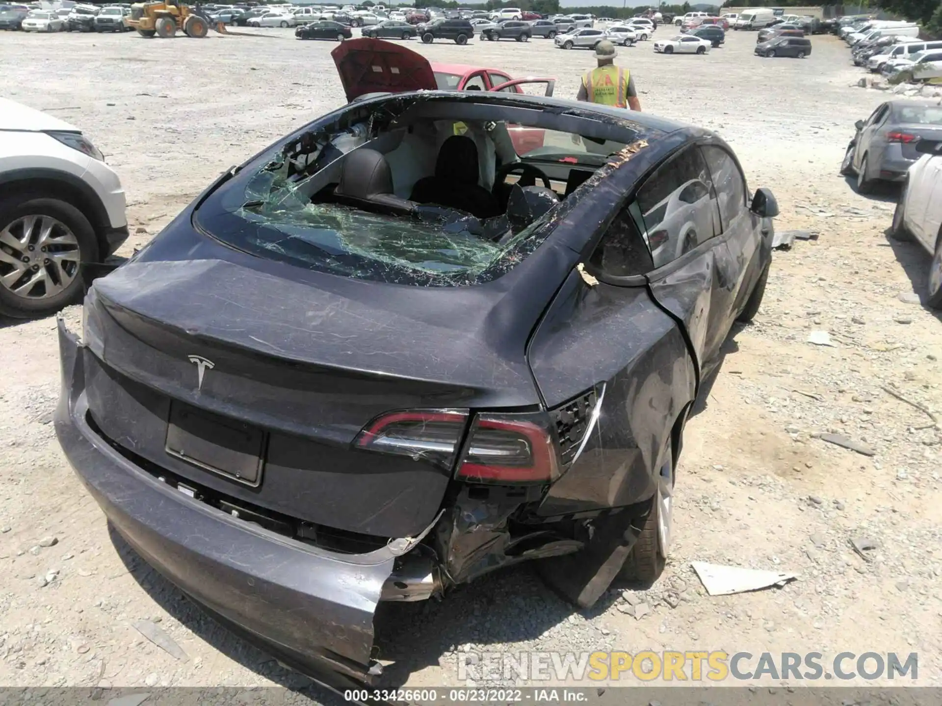 6 Photograph of a damaged car 5YJ3E1EA2MF020702 TESLA MODEL 3 2021