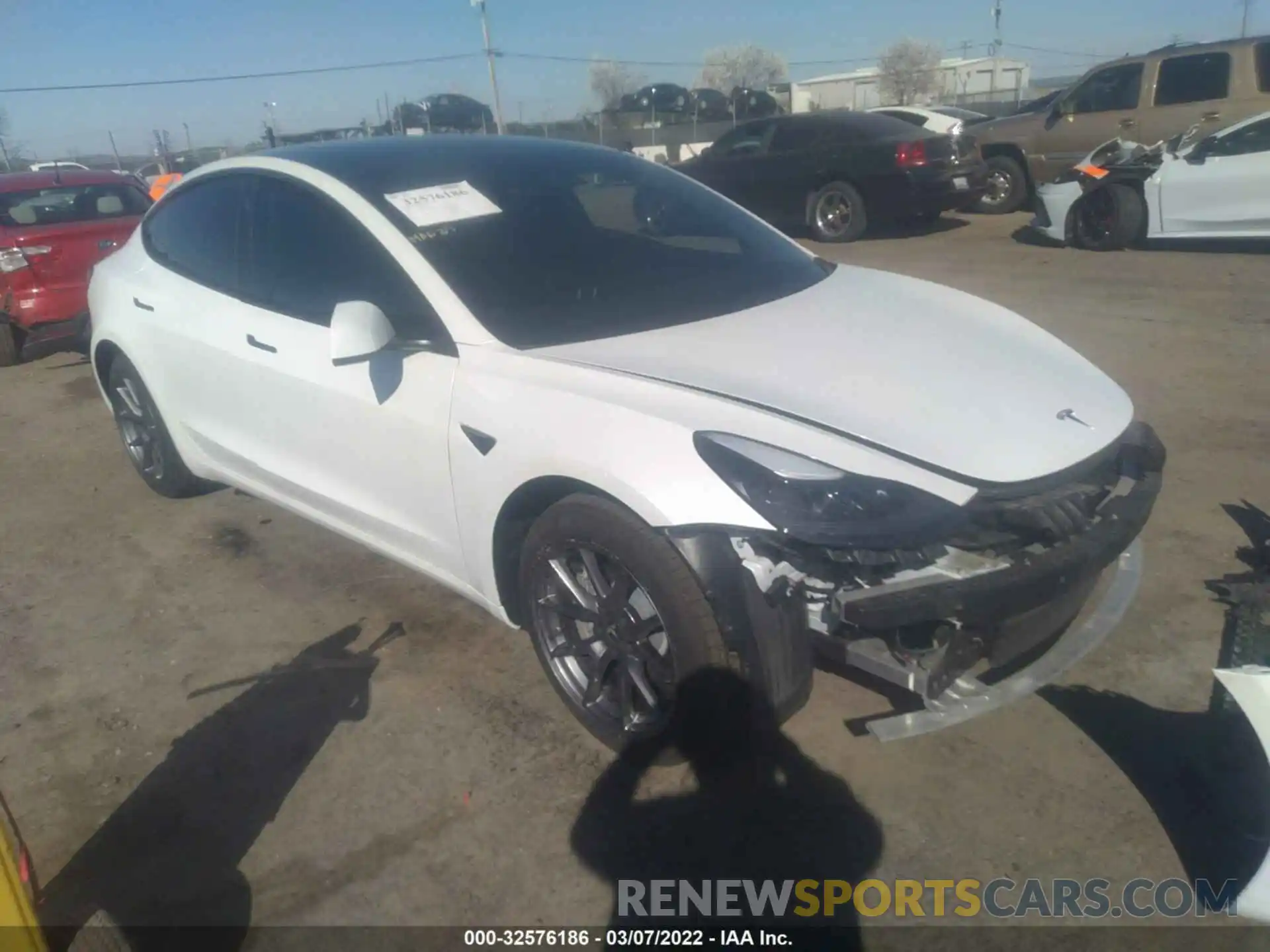 1 Photograph of a damaged car 5YJ3E1EA2MF051660 TESLA MODEL 3 2021