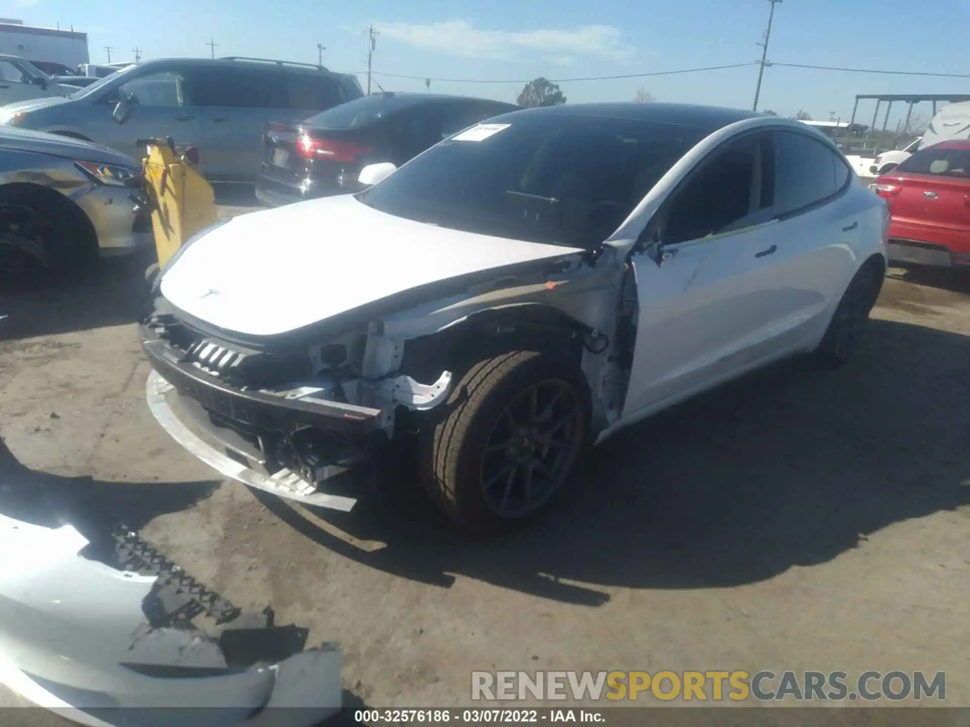 2 Photograph of a damaged car 5YJ3E1EA2MF051660 TESLA MODEL 3 2021