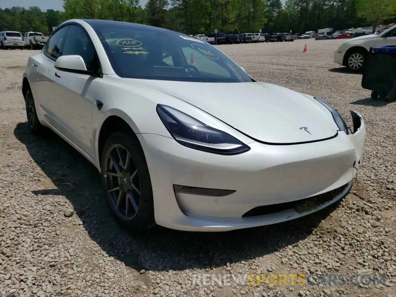 1 Photograph of a damaged car 5YJ3E1EA2MF053232 TESLA MODEL 3 2021