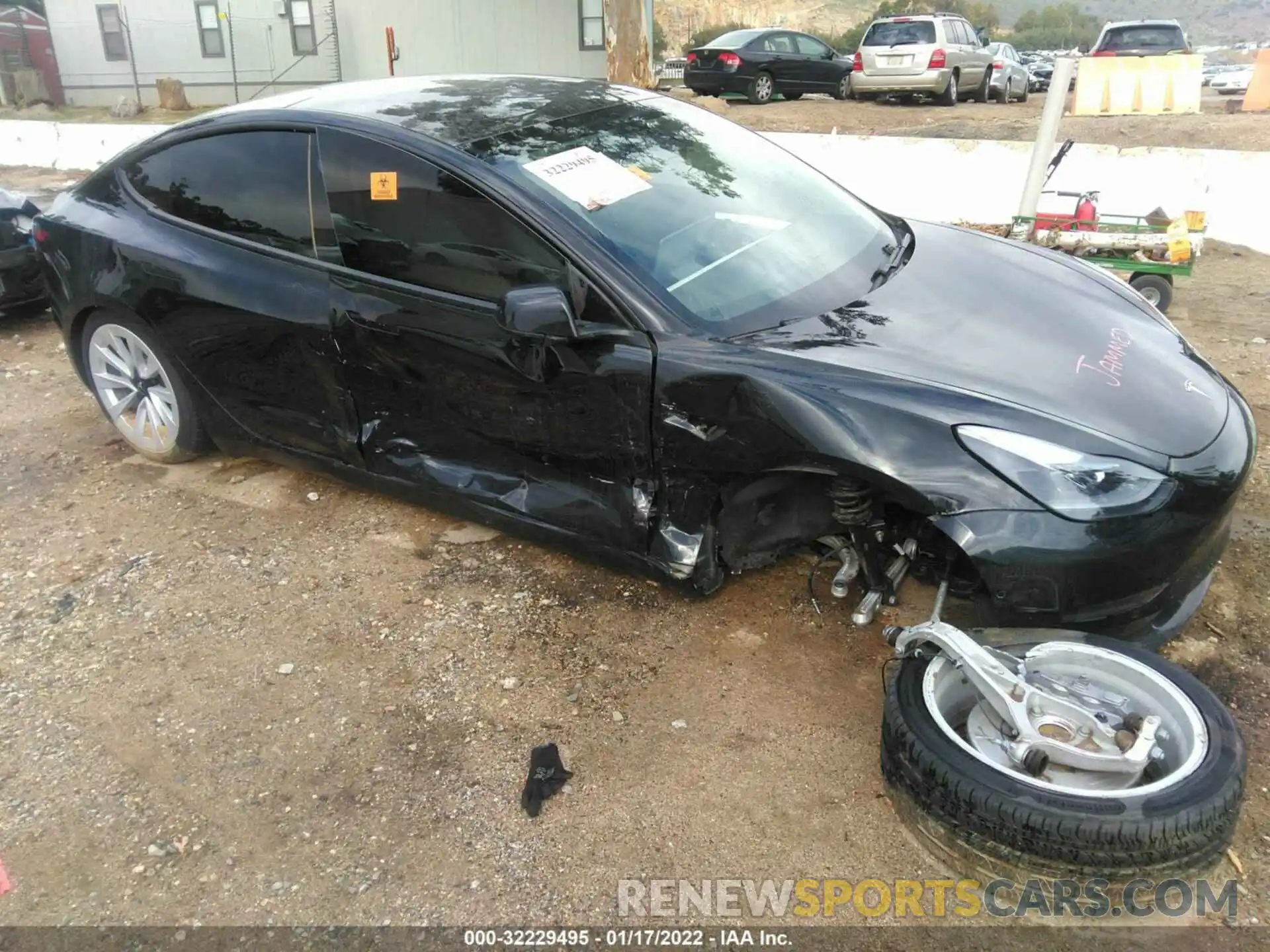 1 Photograph of a damaged car 5YJ3E1EA2MF065090 TESLA MODEL 3 2021