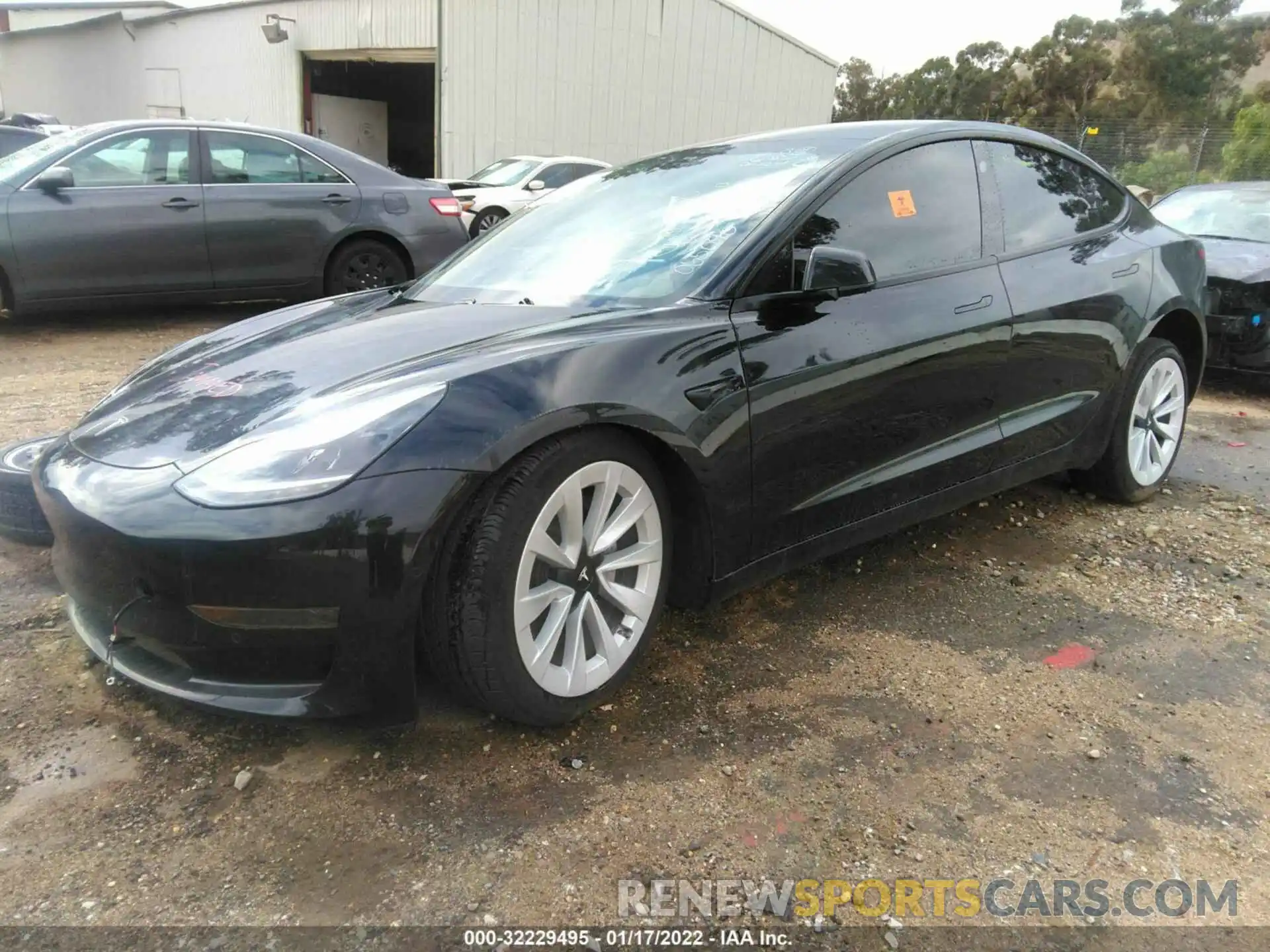 2 Photograph of a damaged car 5YJ3E1EA2MF065090 TESLA MODEL 3 2021