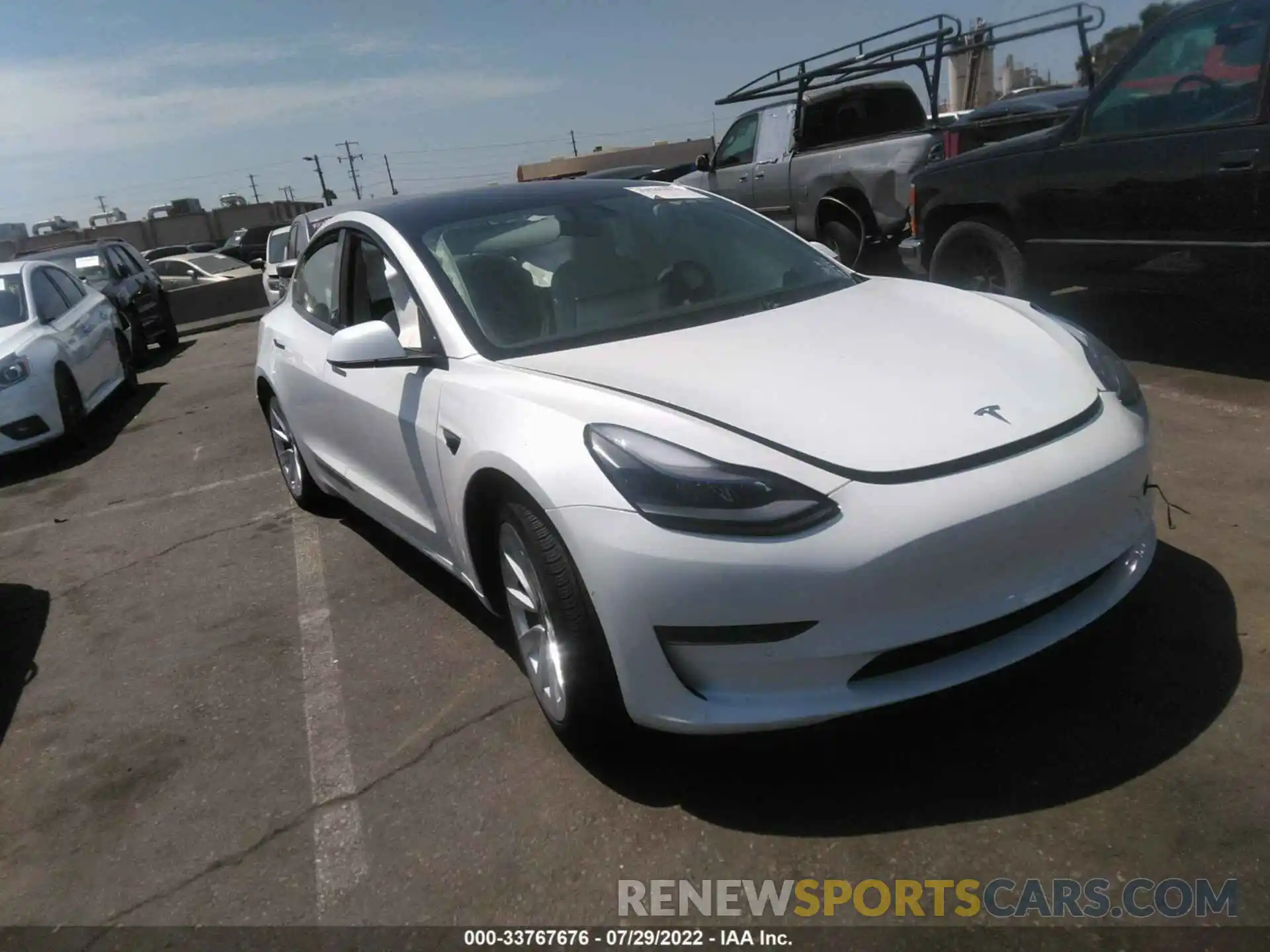 1 Photograph of a damaged car 5YJ3E1EA2MF065333 TESLA MODEL 3 2021