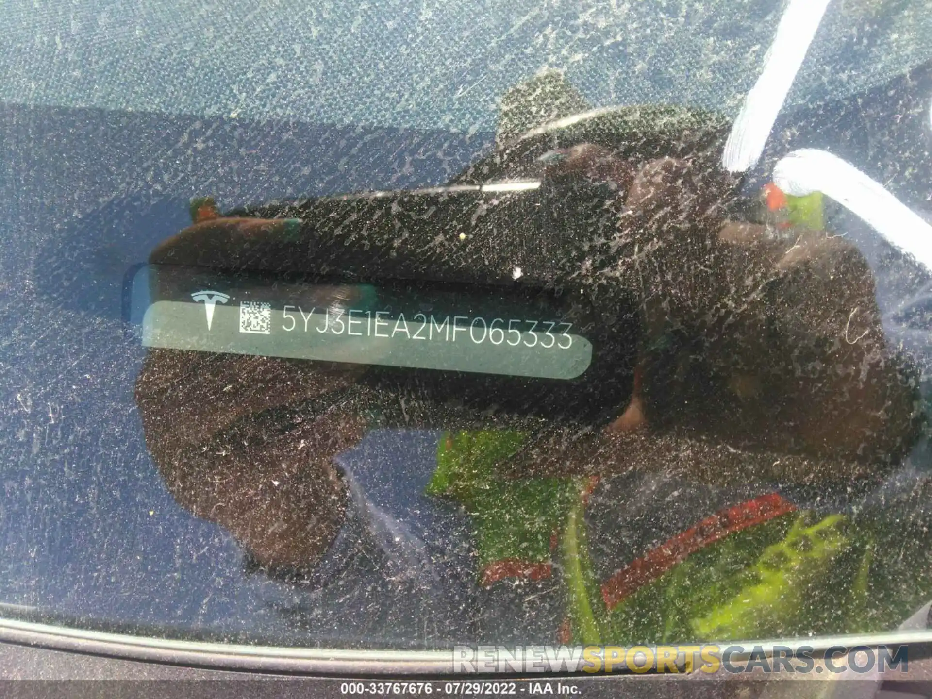 9 Photograph of a damaged car 5YJ3E1EA2MF065333 TESLA MODEL 3 2021