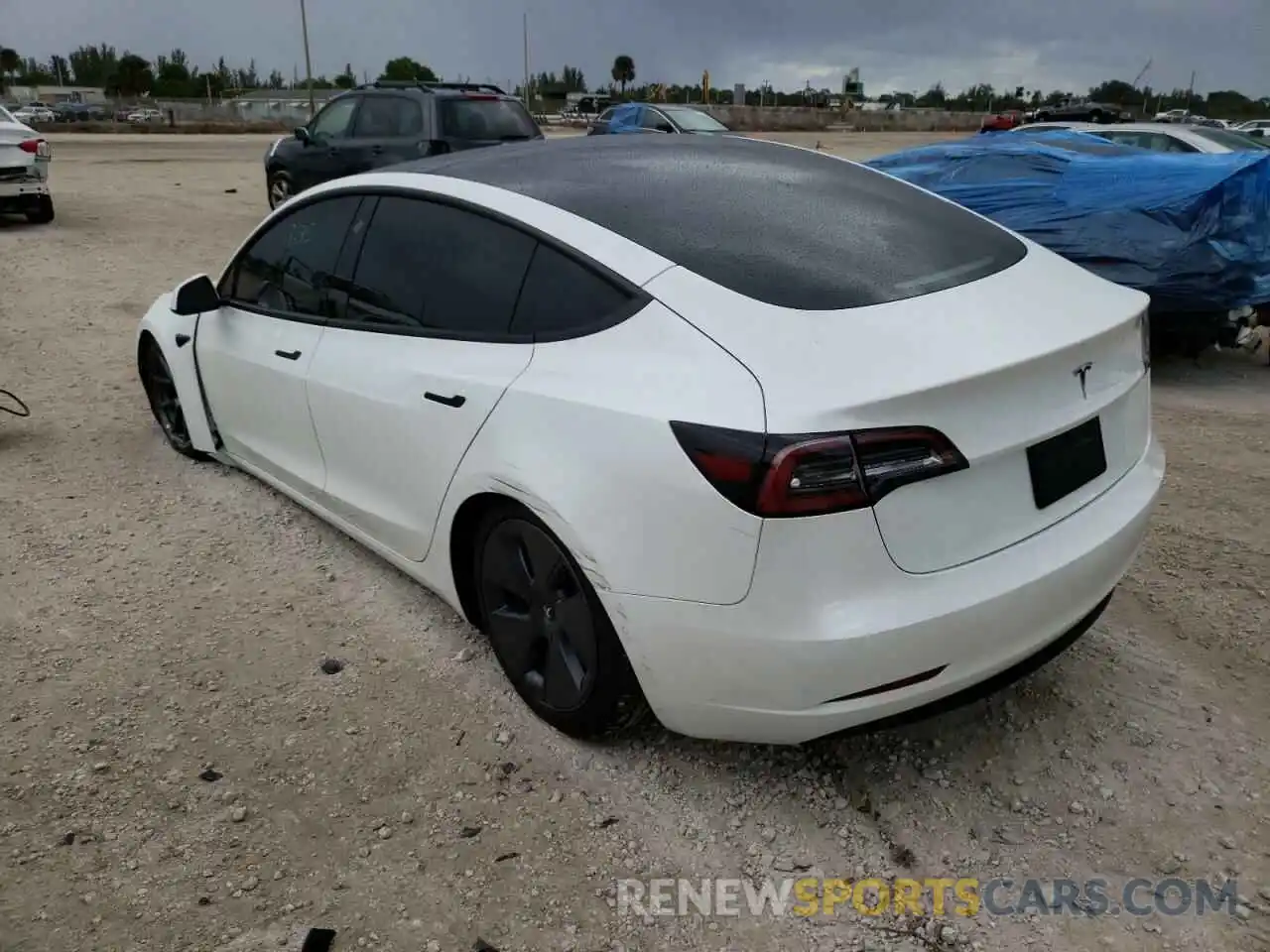 3 Photograph of a damaged car 5YJ3E1EA2MF076994 TESLA MODEL 3 2021