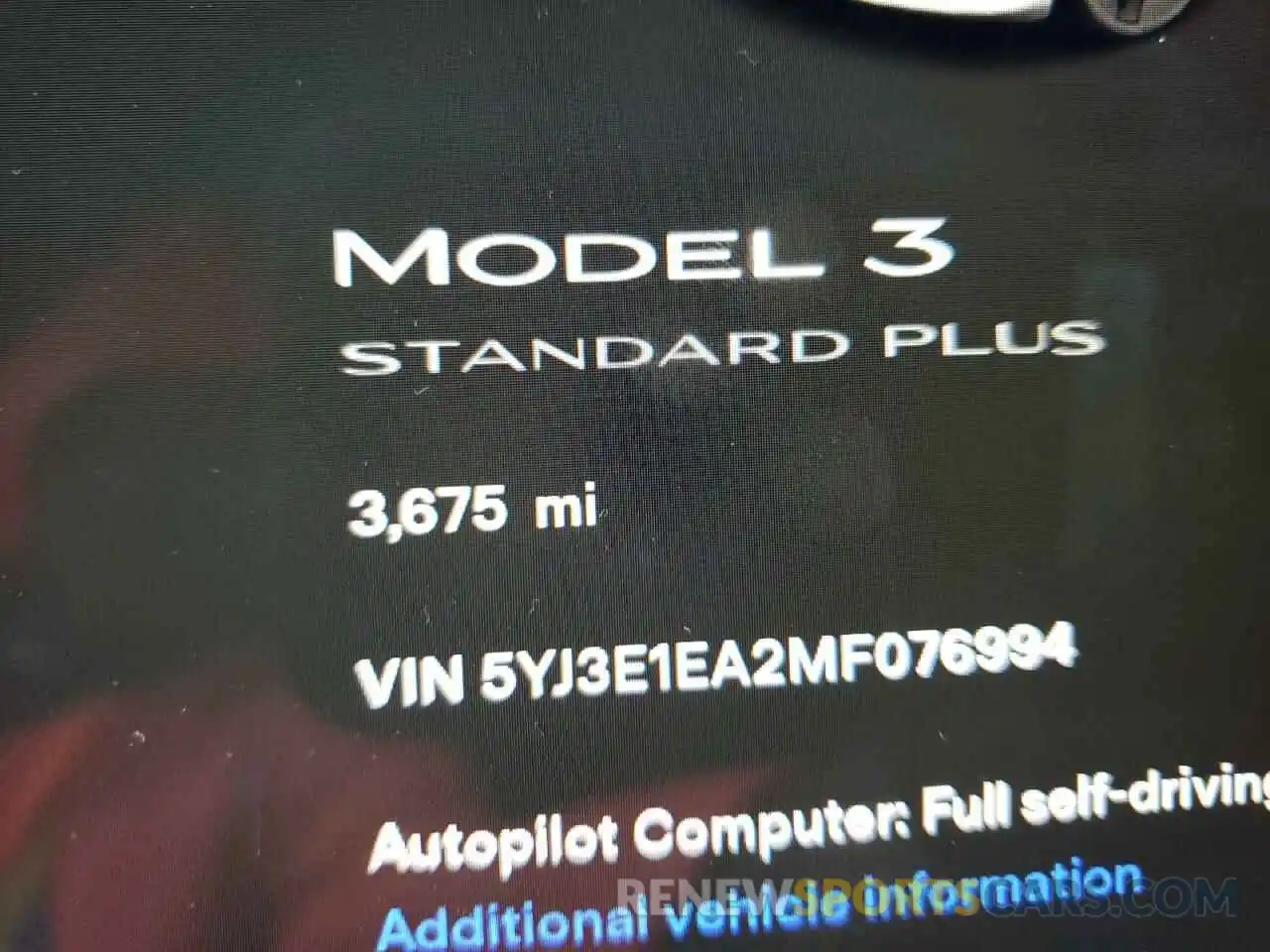 8 Фотография поврежденного автомобиля 5YJ3E1EA2MF076994 TESLA MODEL 3 2021