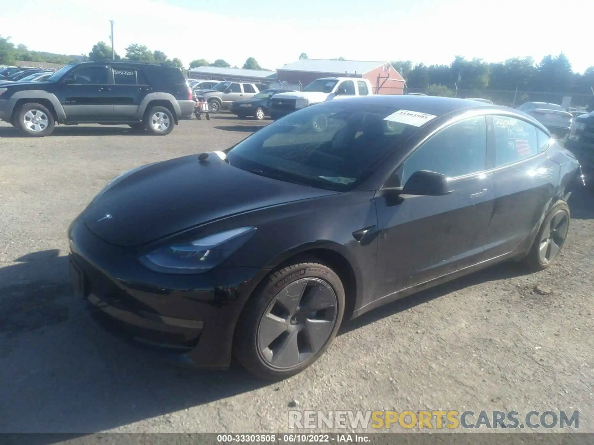 2 Photograph of a damaged car 5YJ3E1EA2MF087512 TESLA MODEL 3 2021