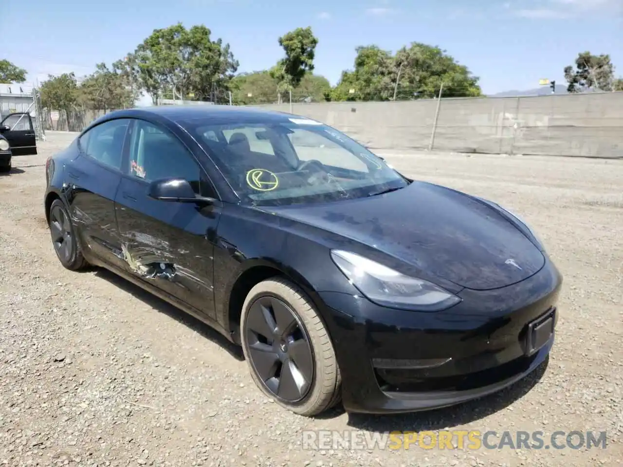 1 Photograph of a damaged car 5YJ3E1EA2MF091530 TESLA MODEL 3 2021