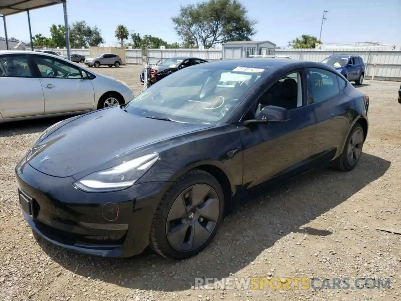 2 Photograph of a damaged car 5YJ3E1EA2MF091530 TESLA MODEL 3 2021