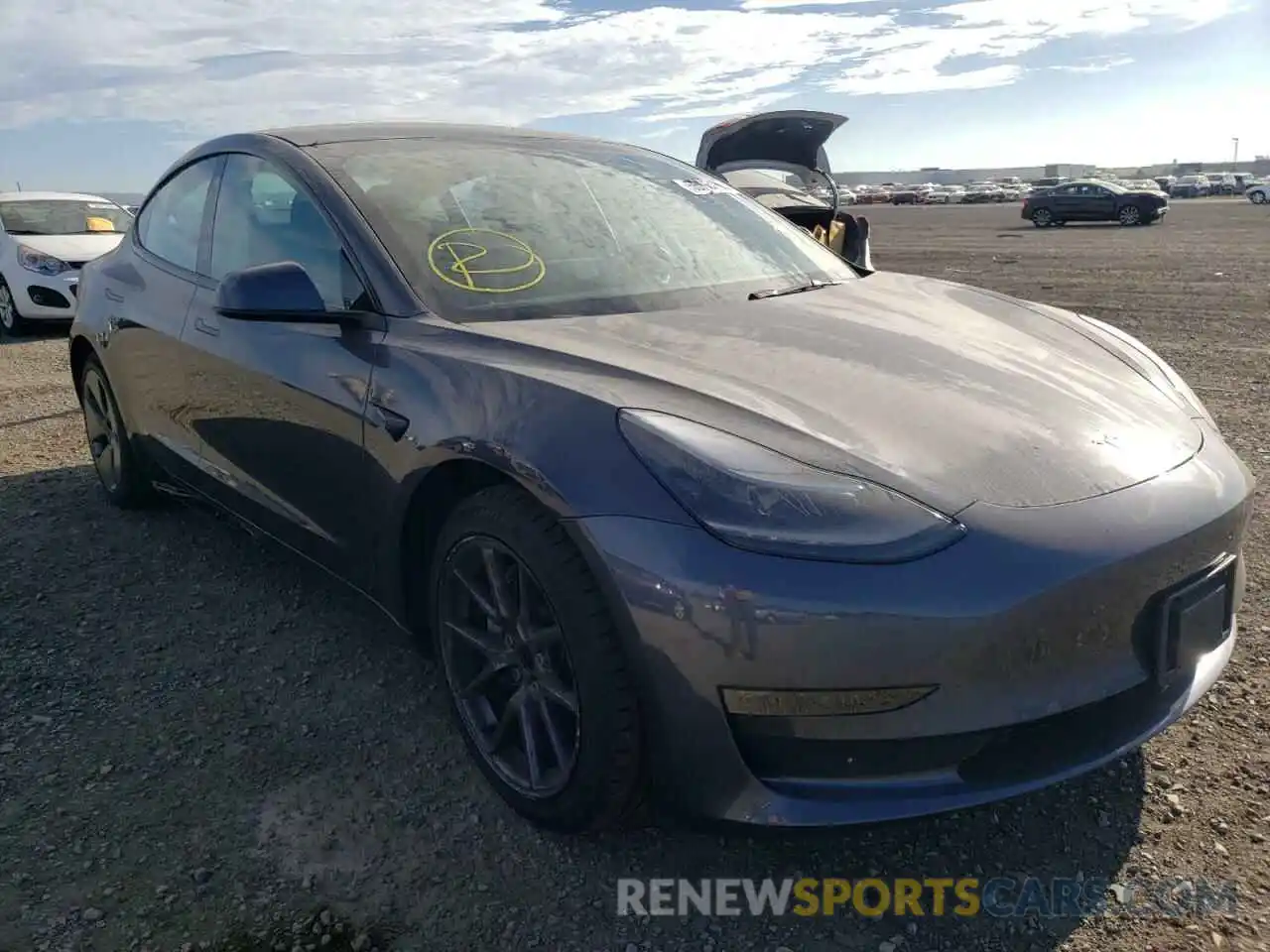 1 Photograph of a damaged car 5YJ3E1EA2MF091866 TESLA MODEL 3 2021