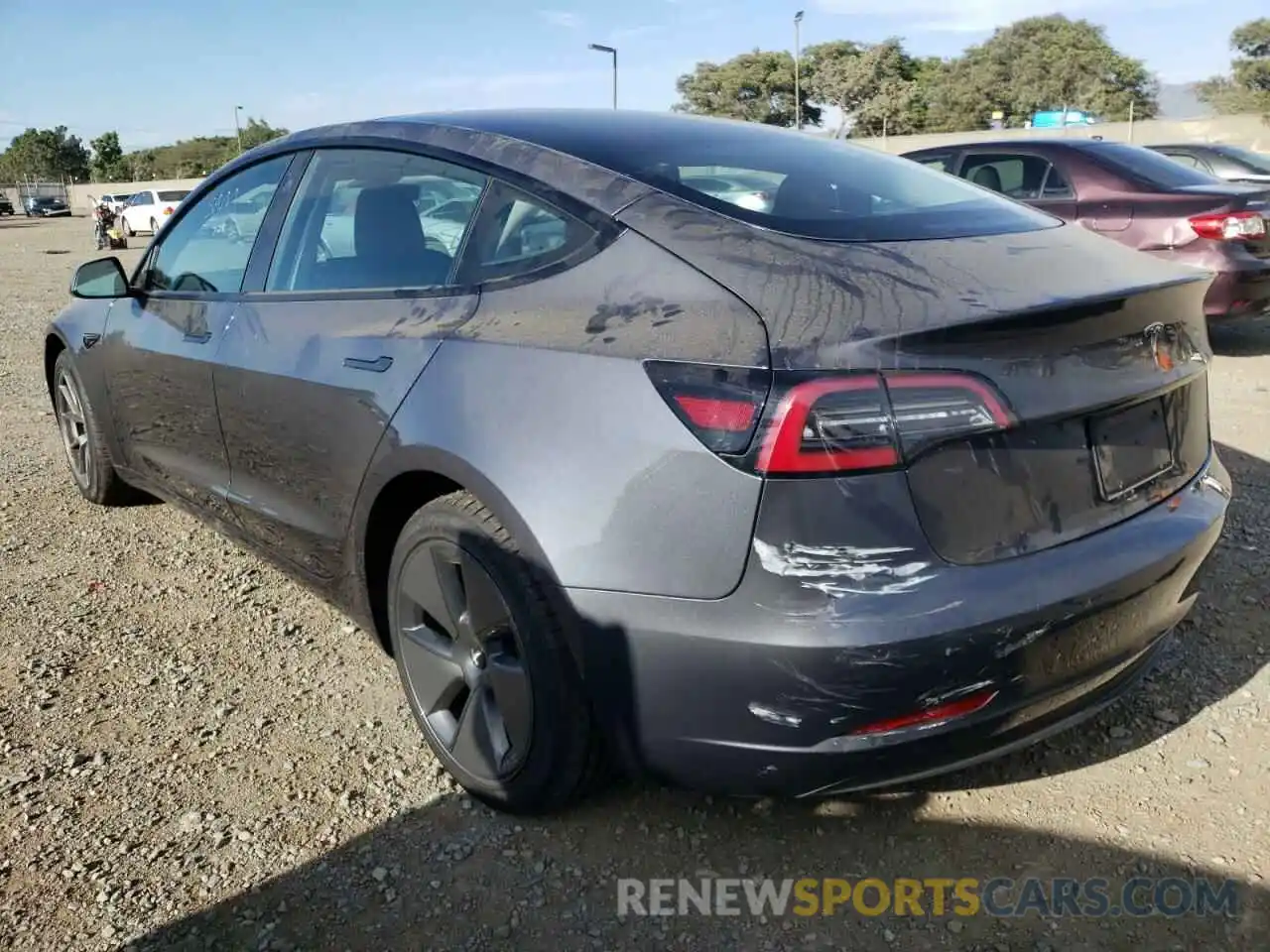 3 Photograph of a damaged car 5YJ3E1EA2MF091866 TESLA MODEL 3 2021