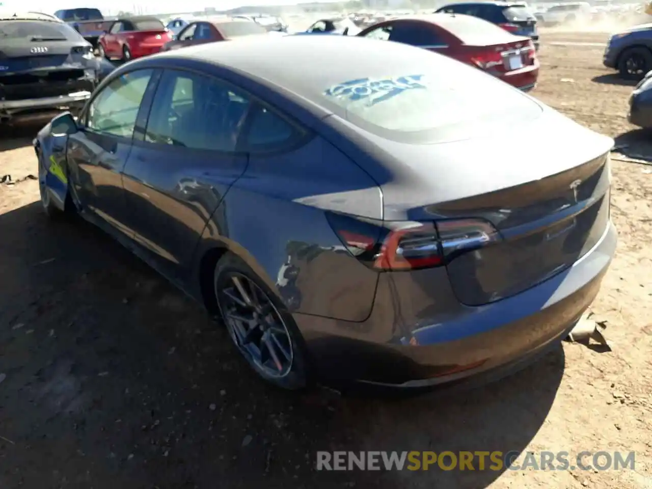 2 Photograph of a damaged car 5YJ3E1EA2MF092287 TESLA MODEL 3 2021