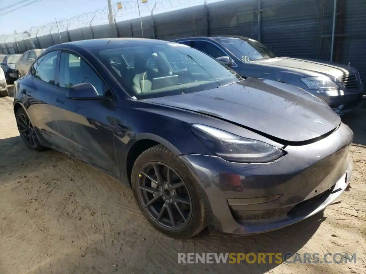 1 Photograph of a damaged car 5YJ3E1EA2MF093228 TESLA MODEL 3 2021