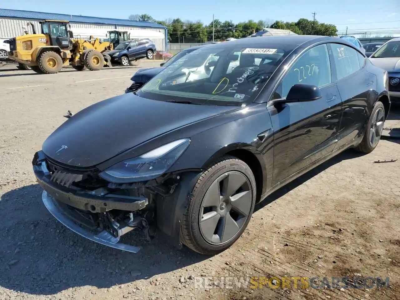 2 Photograph of a damaged car 5YJ3E1EA2MF093956 TESLA MODEL 3 2021