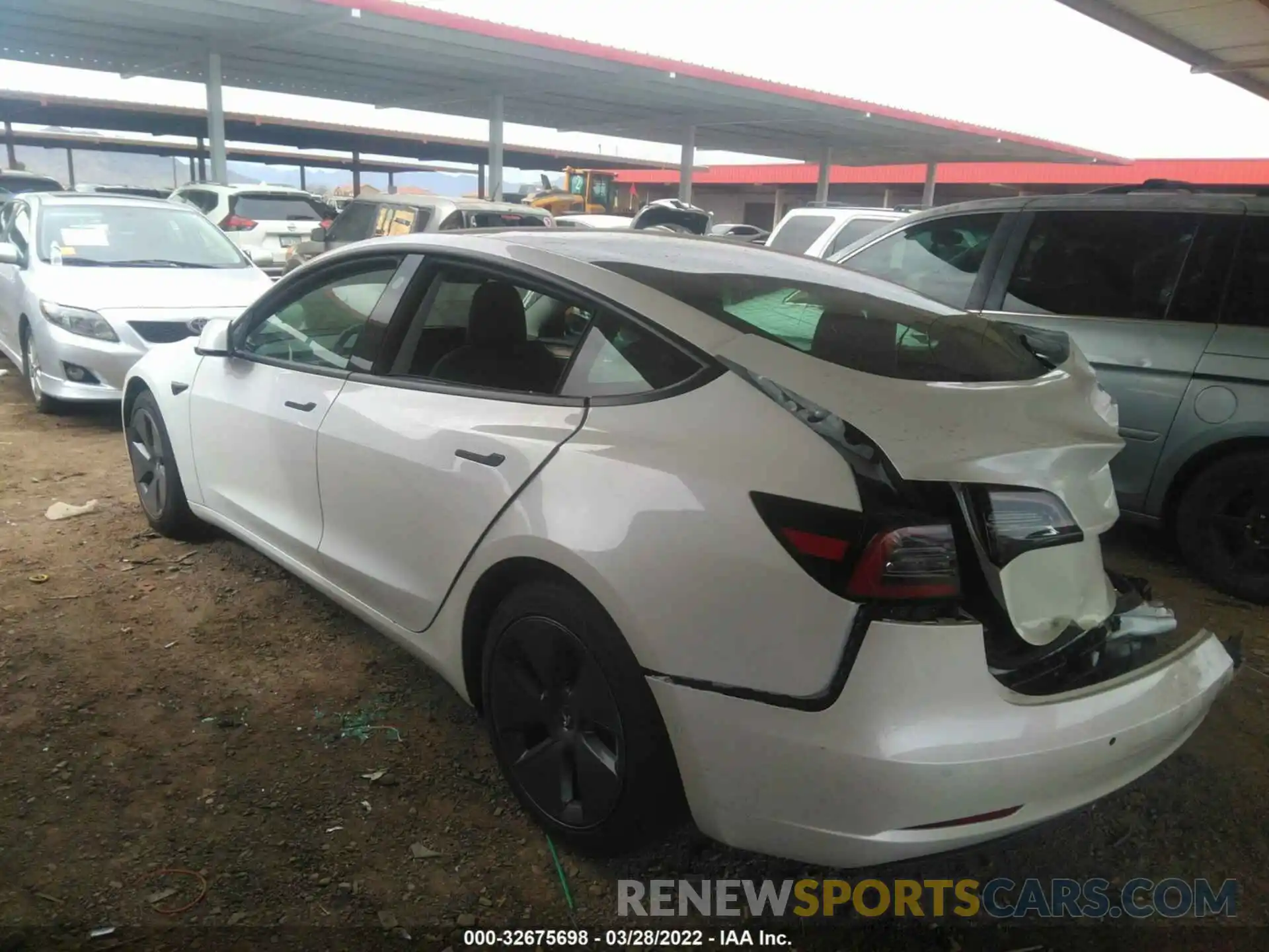 3 Photograph of a damaged car 5YJ3E1EA2MF094637 TESLA MODEL 3 2021