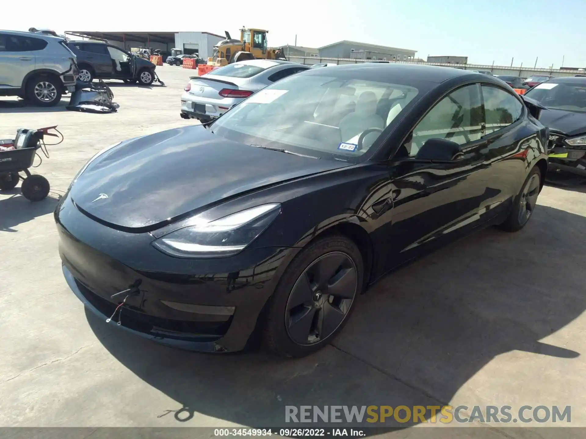 2 Photograph of a damaged car 5YJ3E1EA2MF143755 TESLA MODEL 3 2021