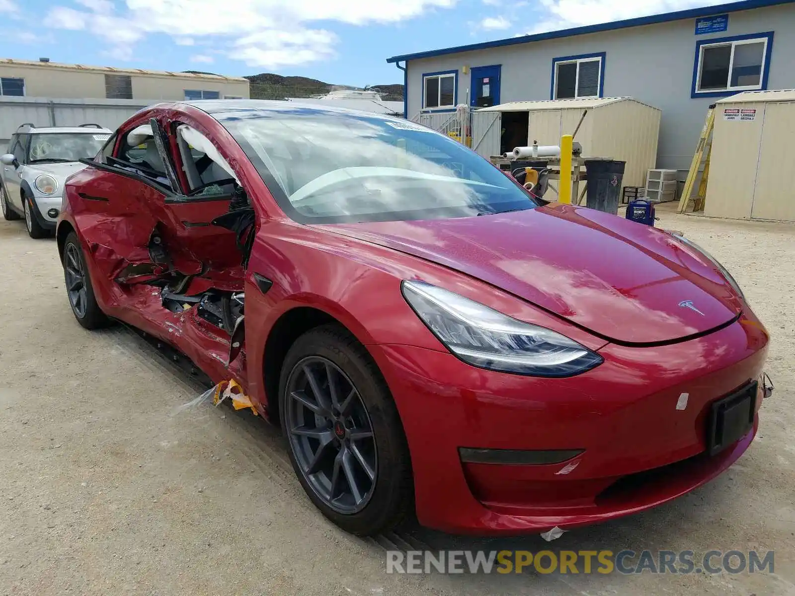 1 Photograph of a damaged car 5YJ3E1EA2MF838270 TESLA MODEL 3 2021