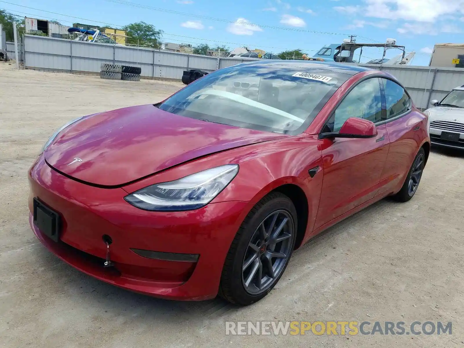 2 Photograph of a damaged car 5YJ3E1EA2MF838270 TESLA MODEL 3 2021