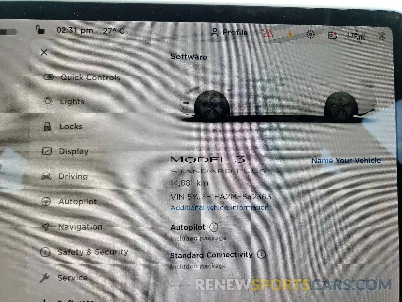 8 Photograph of a damaged car 5YJ3E1EA2MF852363 TESLA MODEL 3 2021