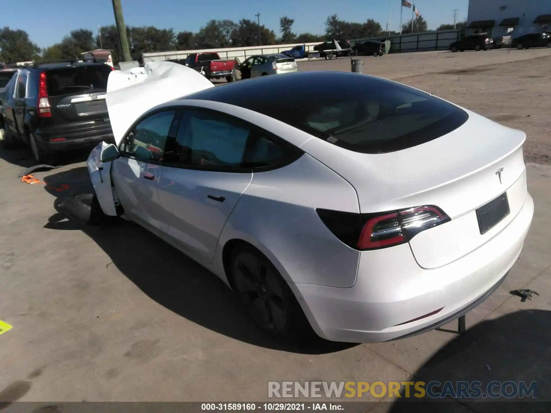 3 Photograph of a damaged car 5YJ3E1EA2MF854985 TESLA MODEL 3 2021