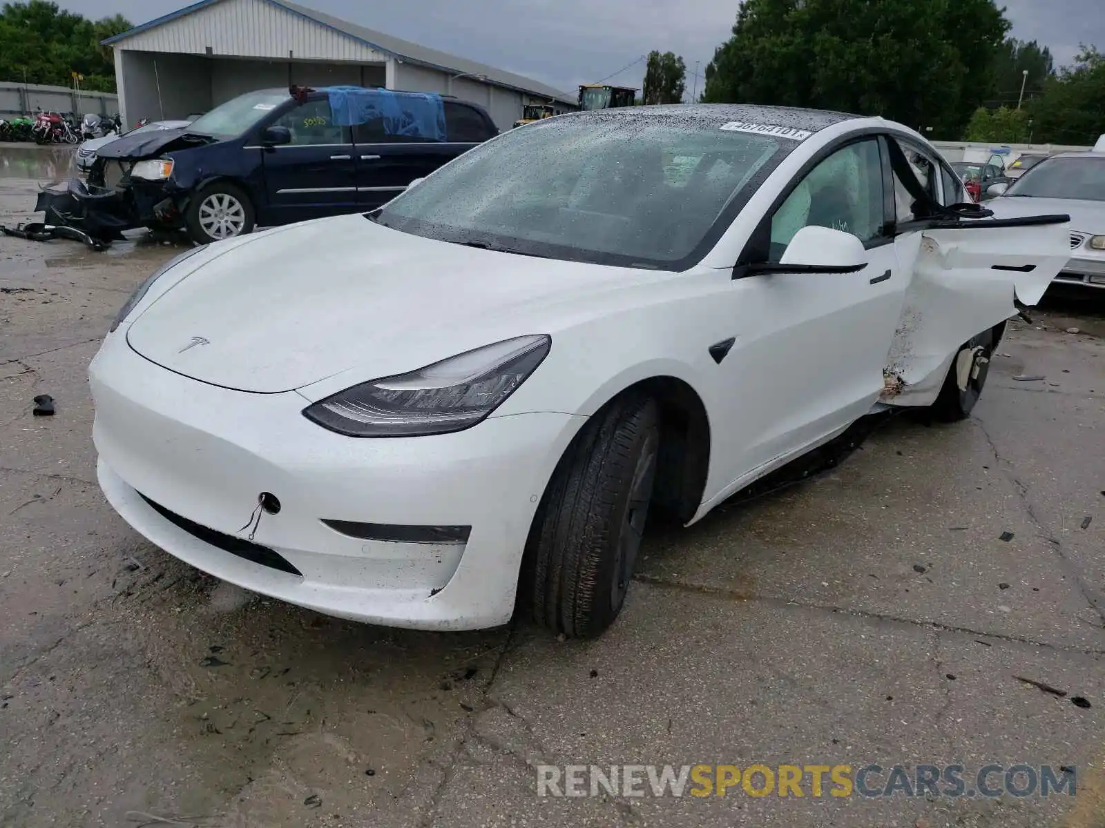 2 Photograph of a damaged car 5YJ3E1EA2MF854999 TESLA MODEL 3 2021