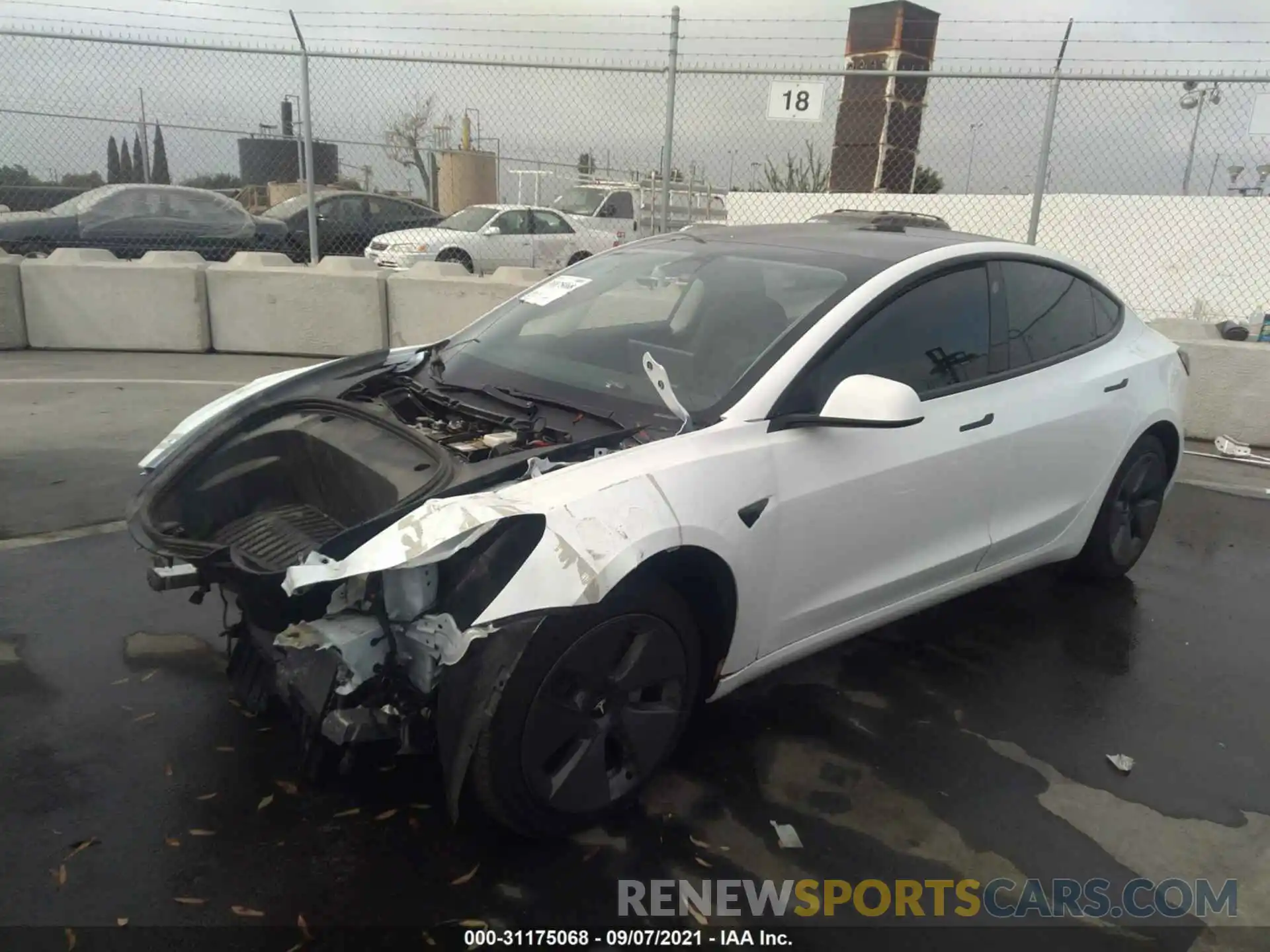 2 Photograph of a damaged car 5YJ3E1EA2MF867736 TESLA MODEL 3 2021