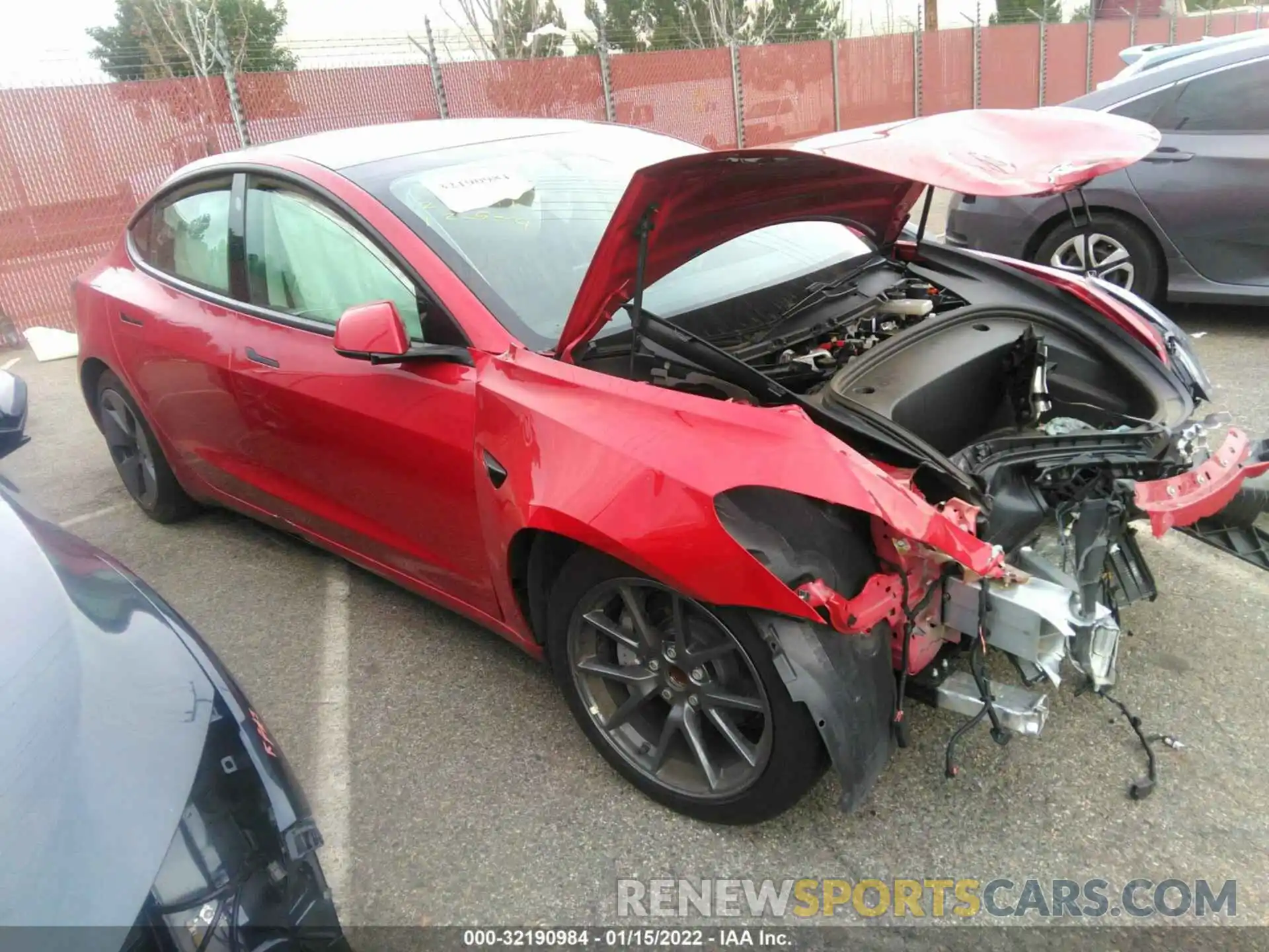 1 Photograph of a damaged car 5YJ3E1EA2MF868255 TESLA MODEL 3 2021