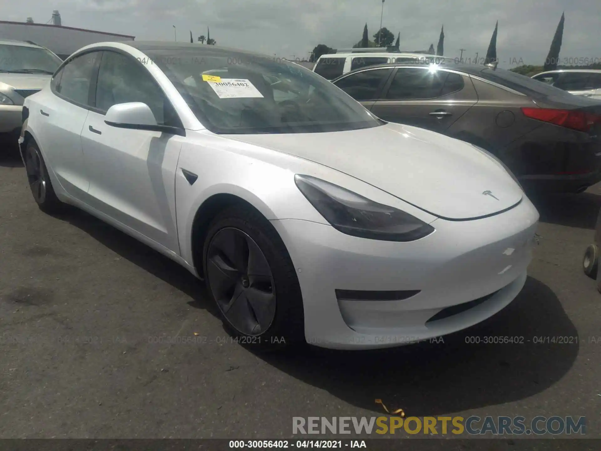 1 Фотография поврежденного автомобиля 5YJ3E1EA2MF873388 TESLA MODEL 3 2021