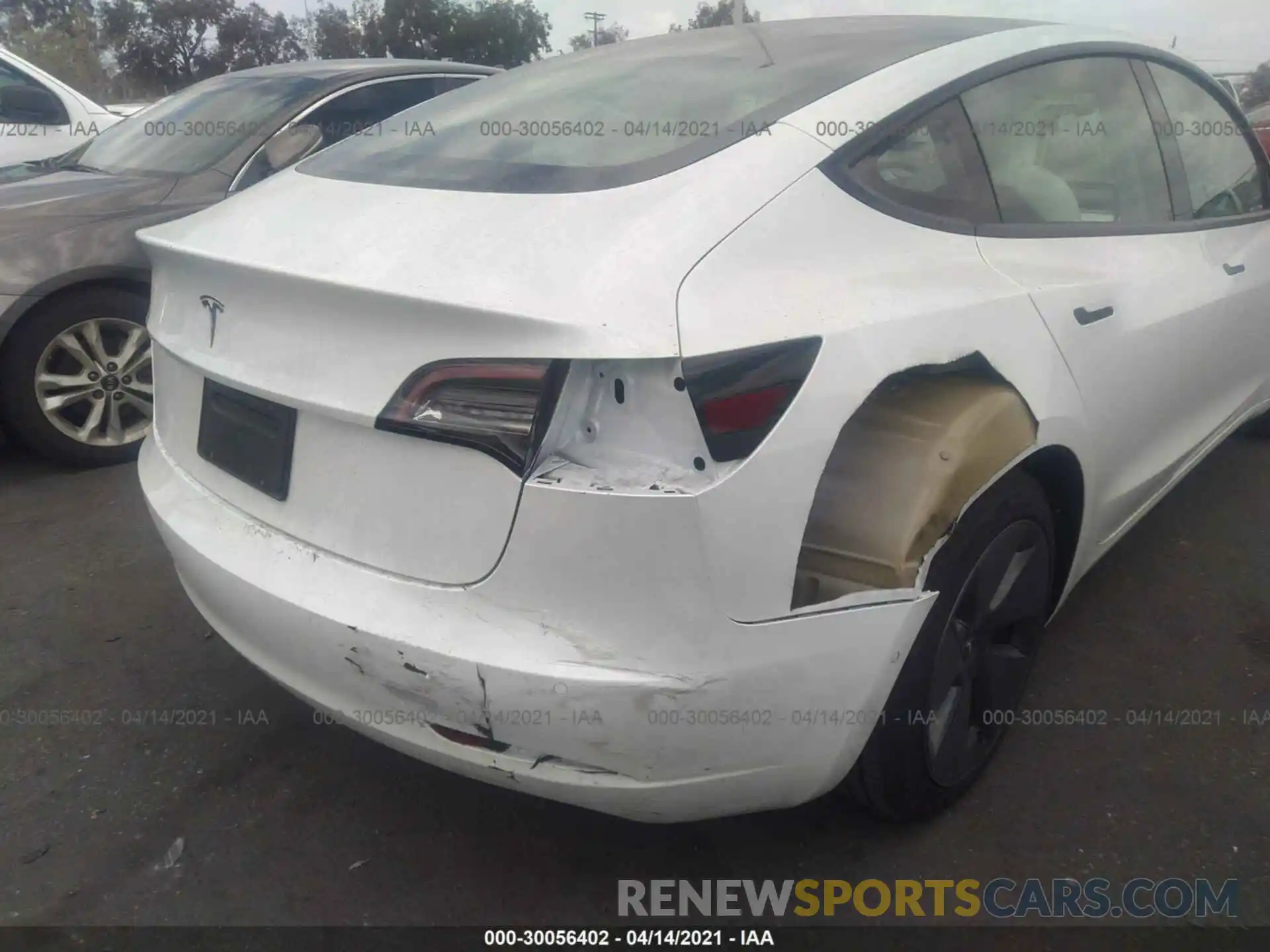 6 Photograph of a damaged car 5YJ3E1EA2MF873388 TESLA MODEL 3 2021