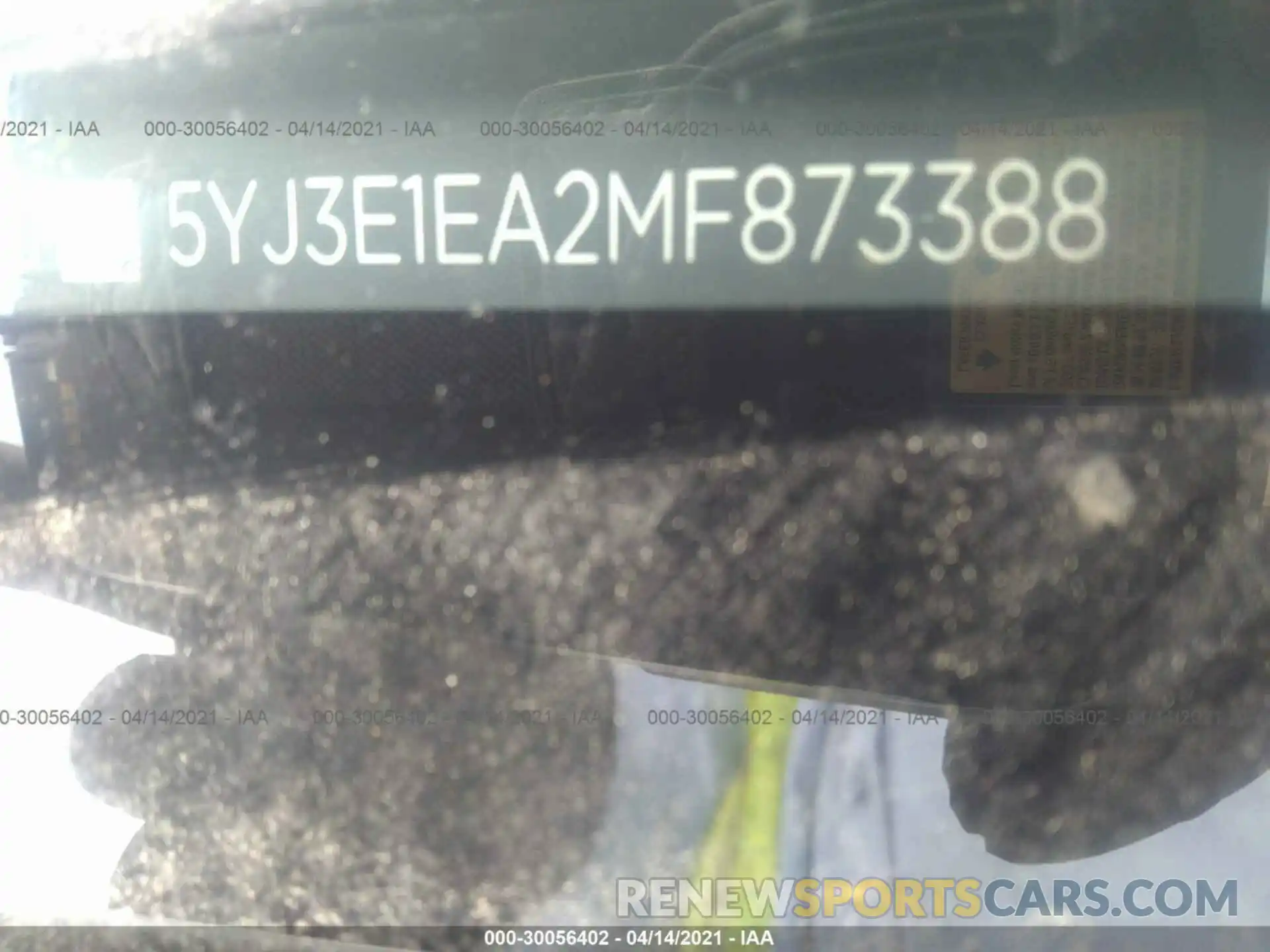 9 Photograph of a damaged car 5YJ3E1EA2MF873388 TESLA MODEL 3 2021