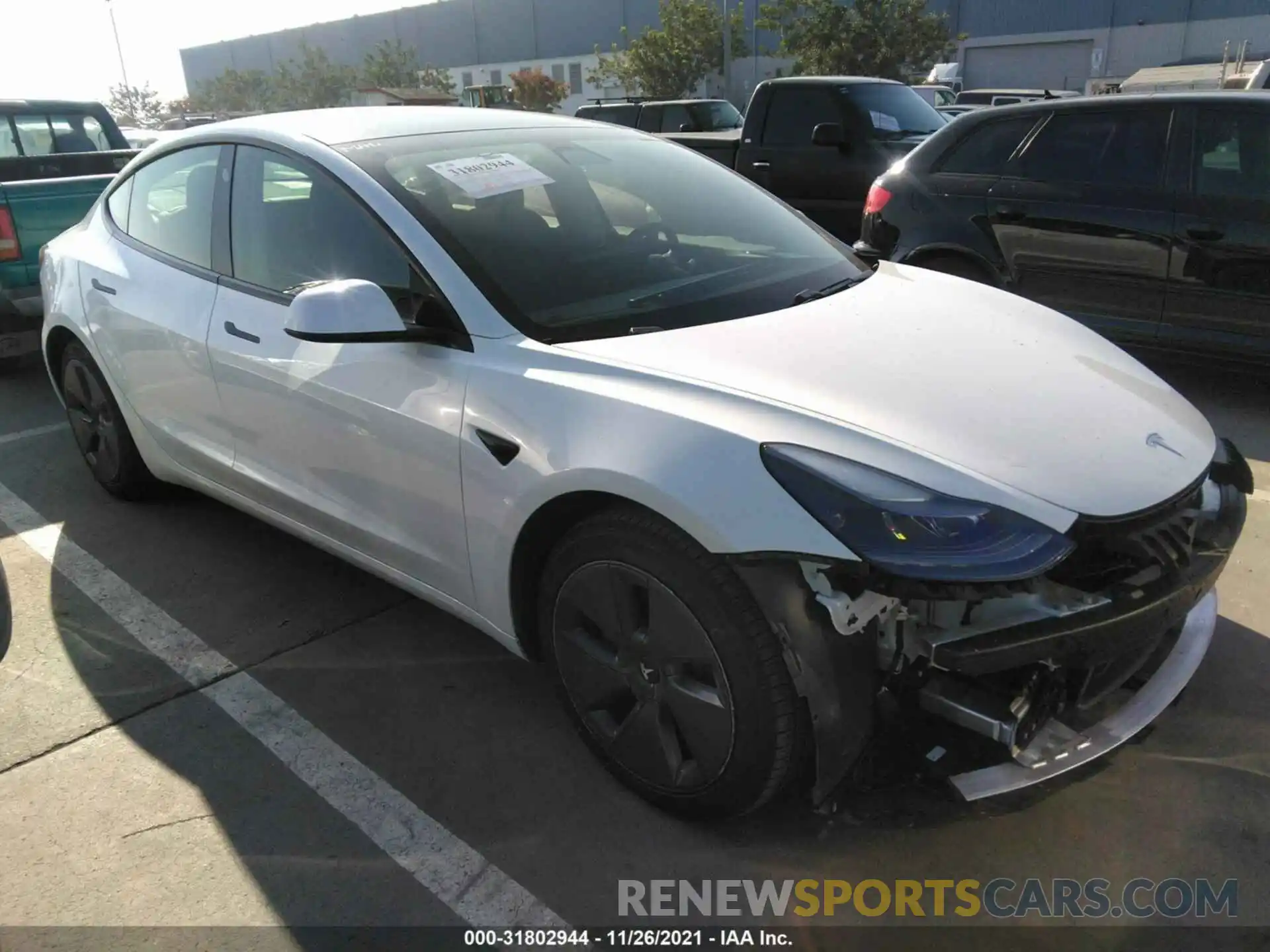 1 Photograph of a damaged car 5YJ3E1EA2MF874508 TESLA MODEL 3 2021