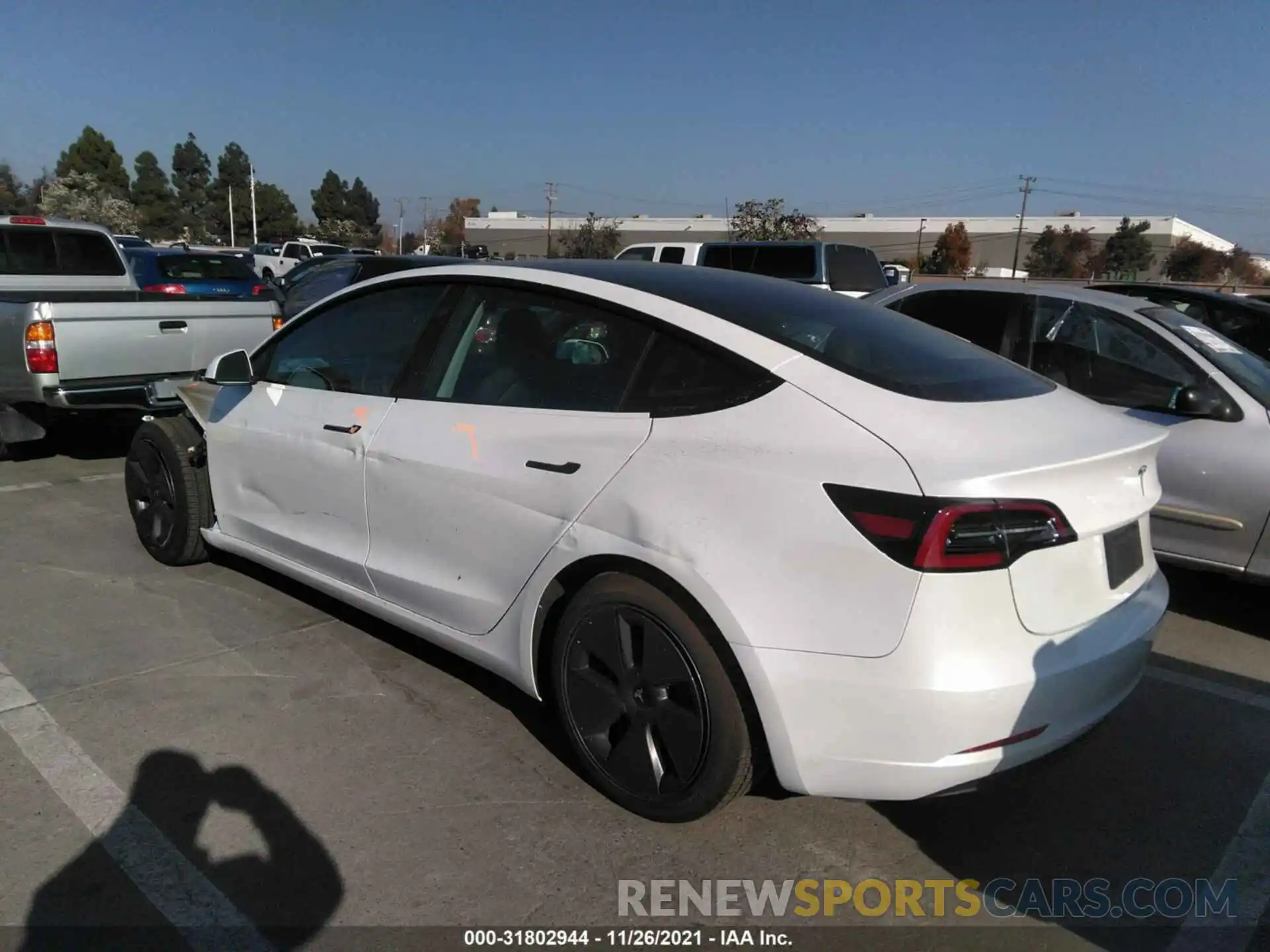 3 Photograph of a damaged car 5YJ3E1EA2MF874508 TESLA MODEL 3 2021