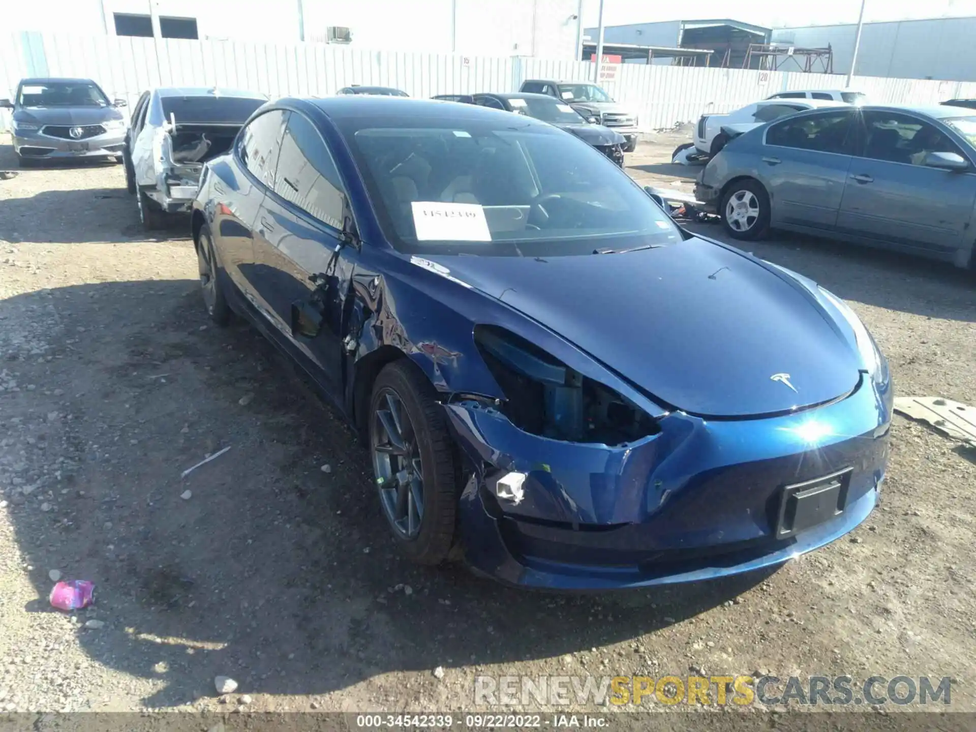 1 Photograph of a damaged car 5YJ3E1EA2MF907507 TESLA MODEL 3 2021