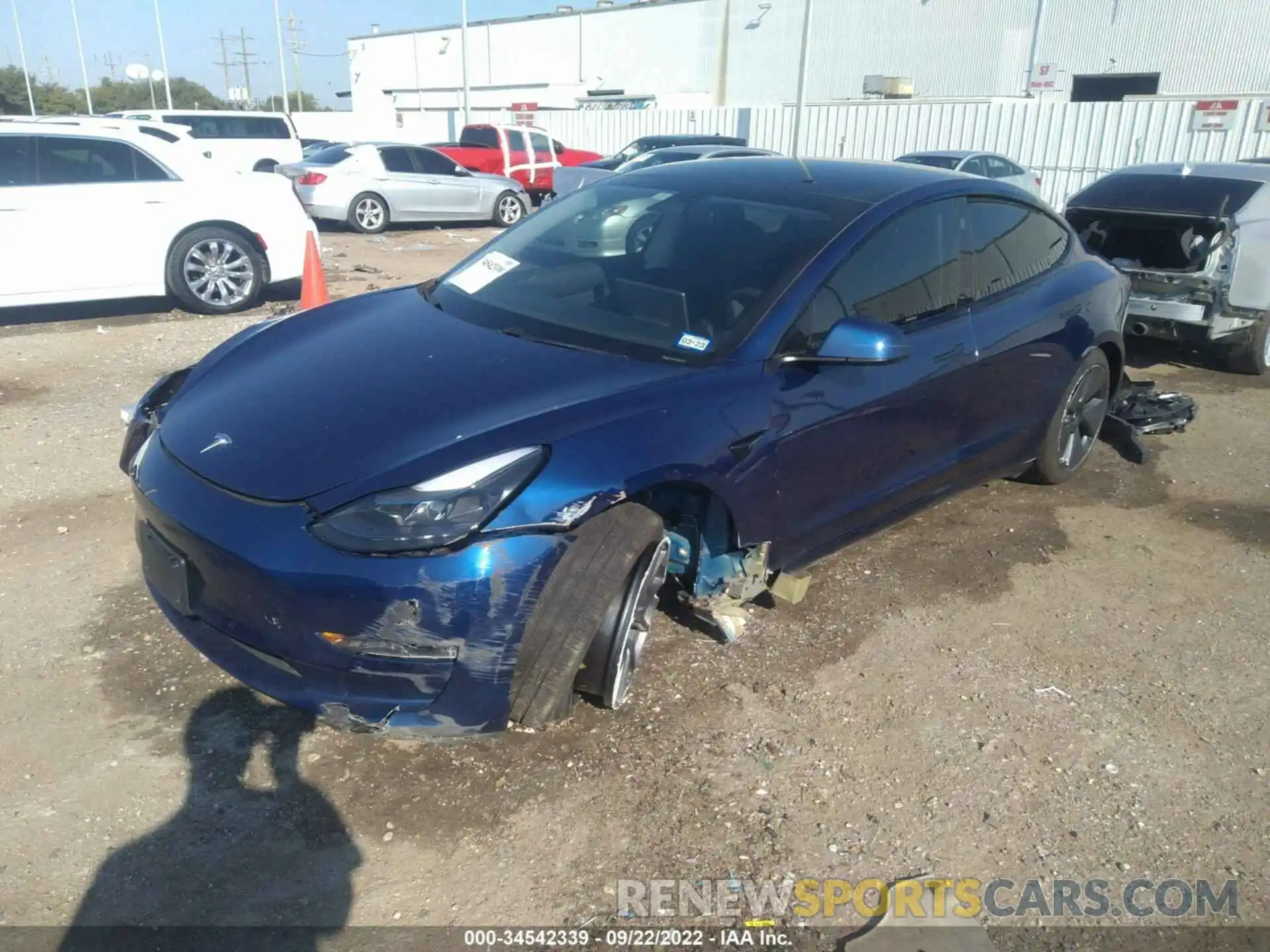 2 Photograph of a damaged car 5YJ3E1EA2MF907507 TESLA MODEL 3 2021