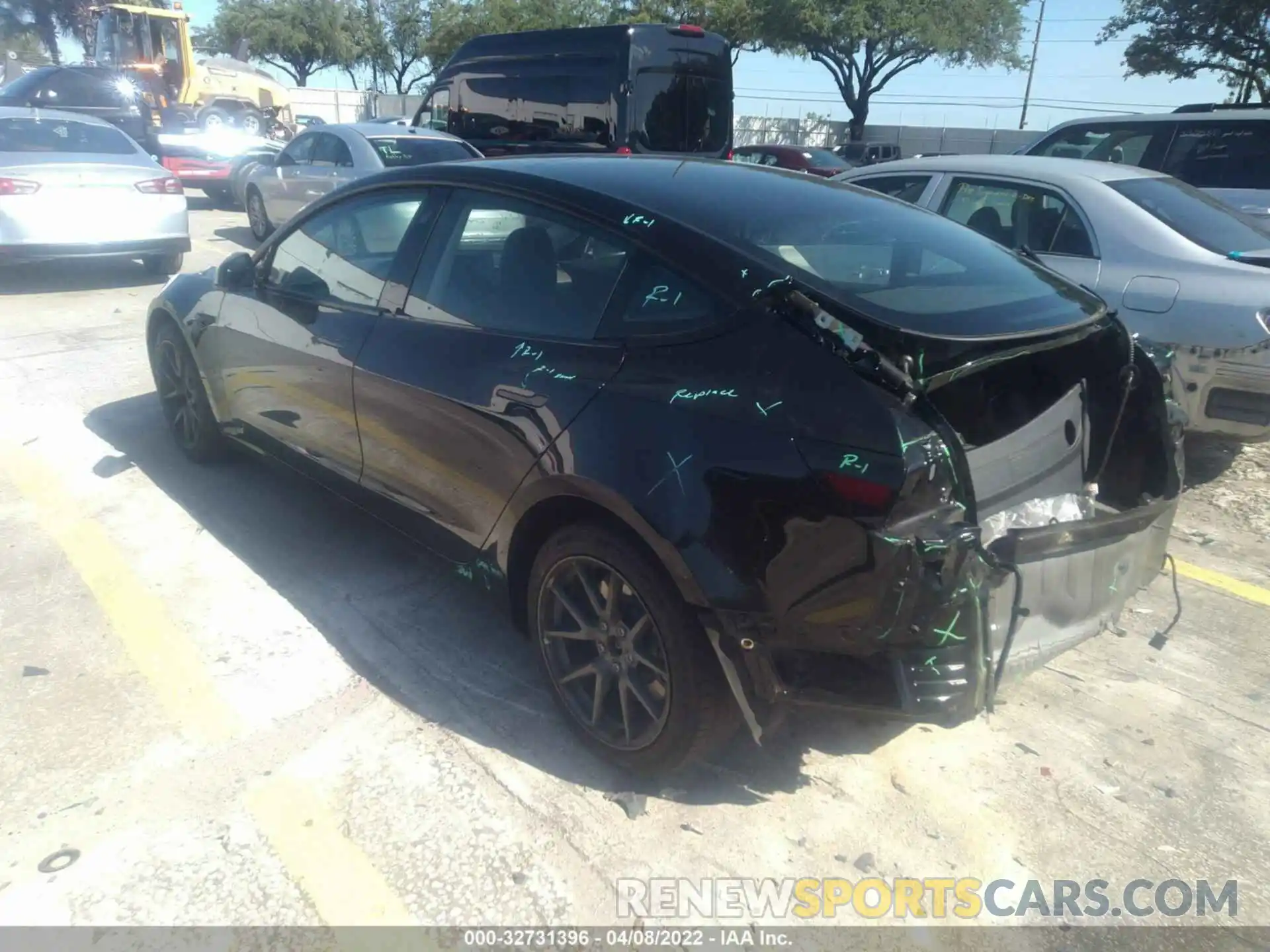 3 Photograph of a damaged car 5YJ3E1EA2MF911332 TESLA MODEL 3 2021