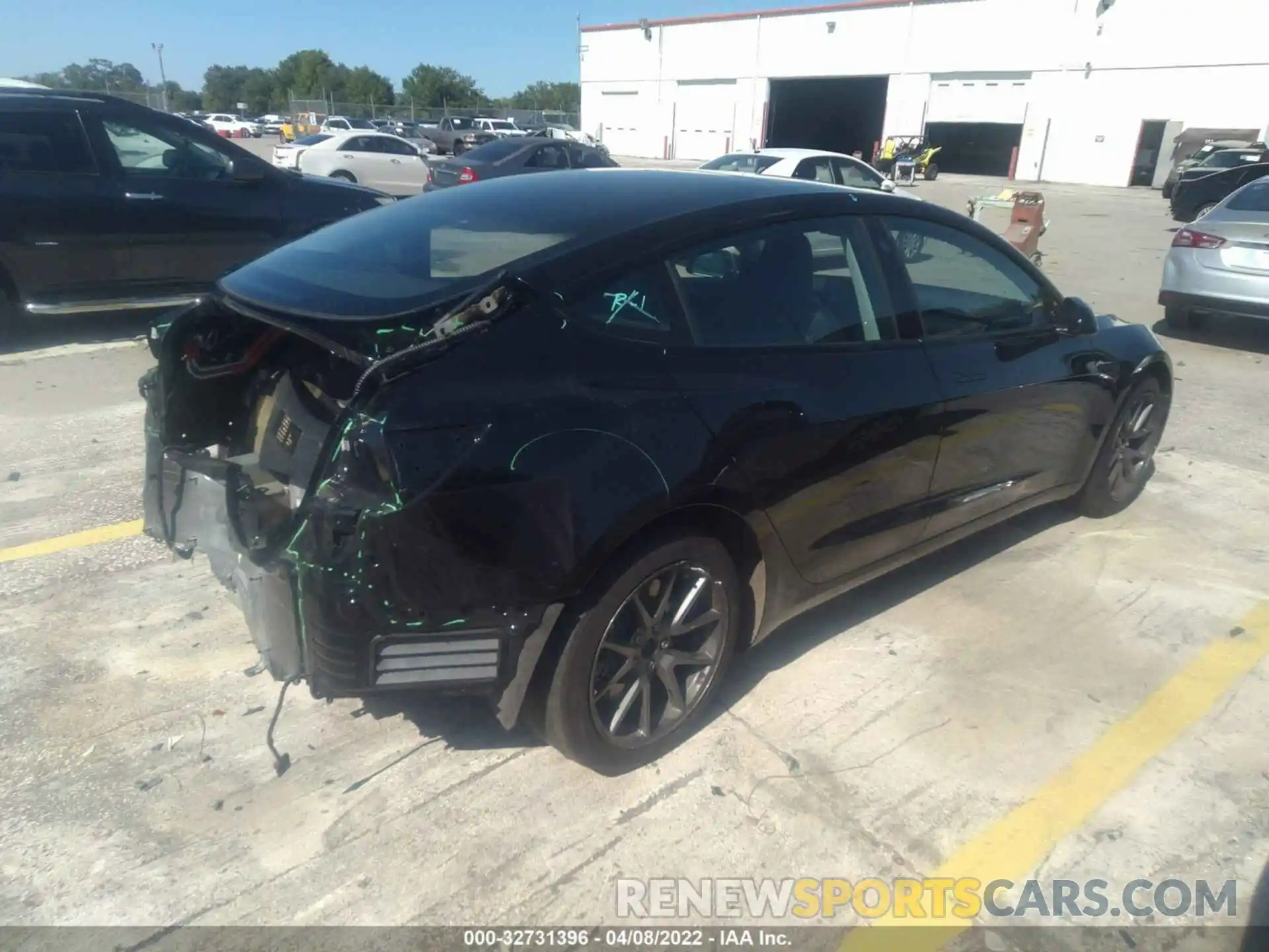 4 Photograph of a damaged car 5YJ3E1EA2MF911332 TESLA MODEL 3 2021