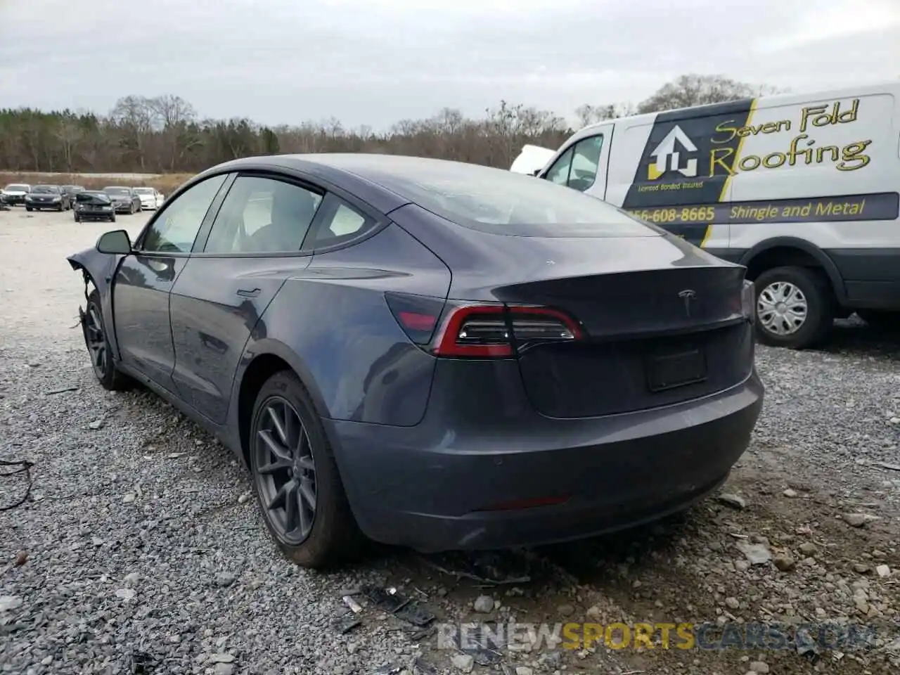 3 Photograph of a damaged car 5YJ3E1EA2MF911542 TESLA MODEL 3 2021